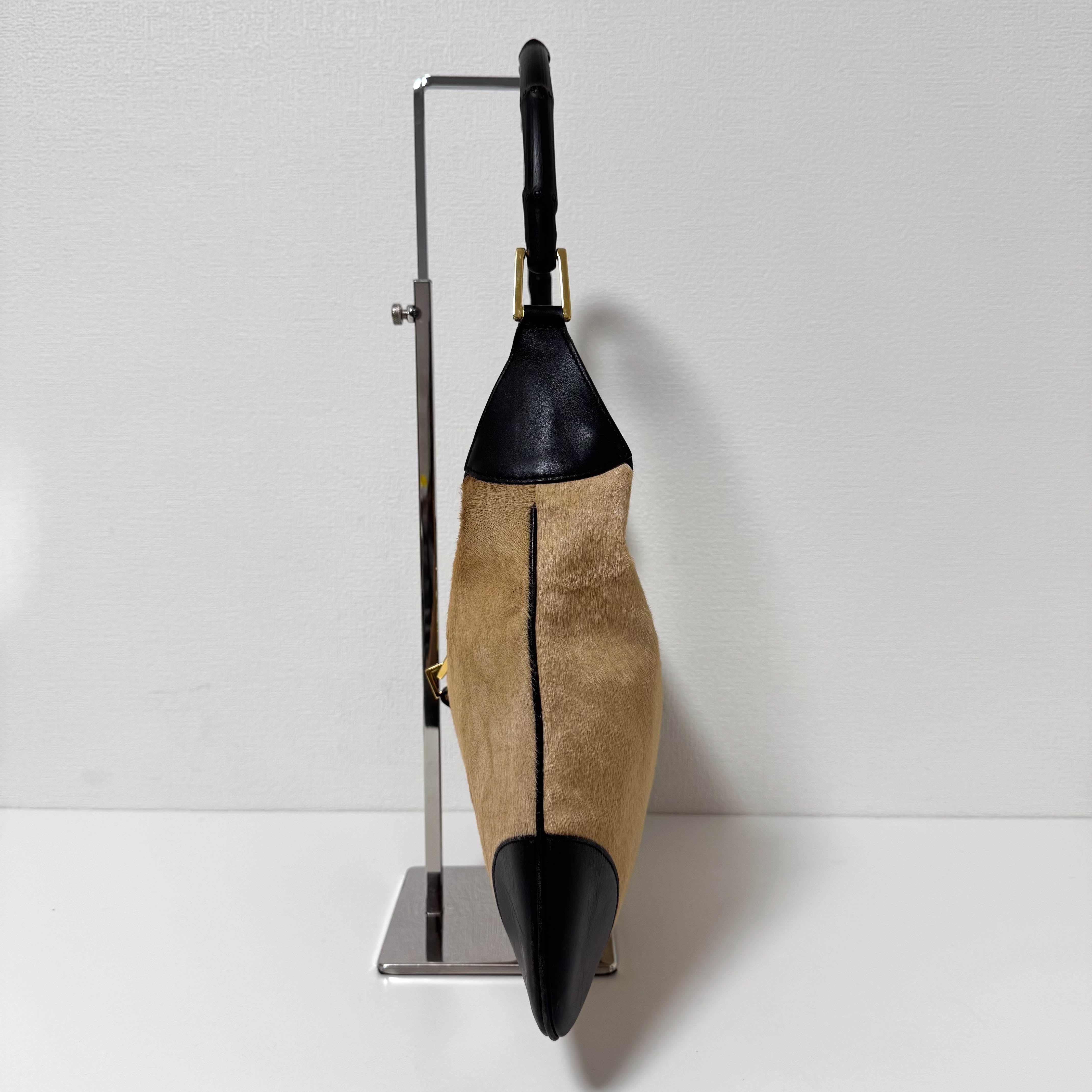 Bamboo Jackie Brown Pony Hair Shoulder Bag