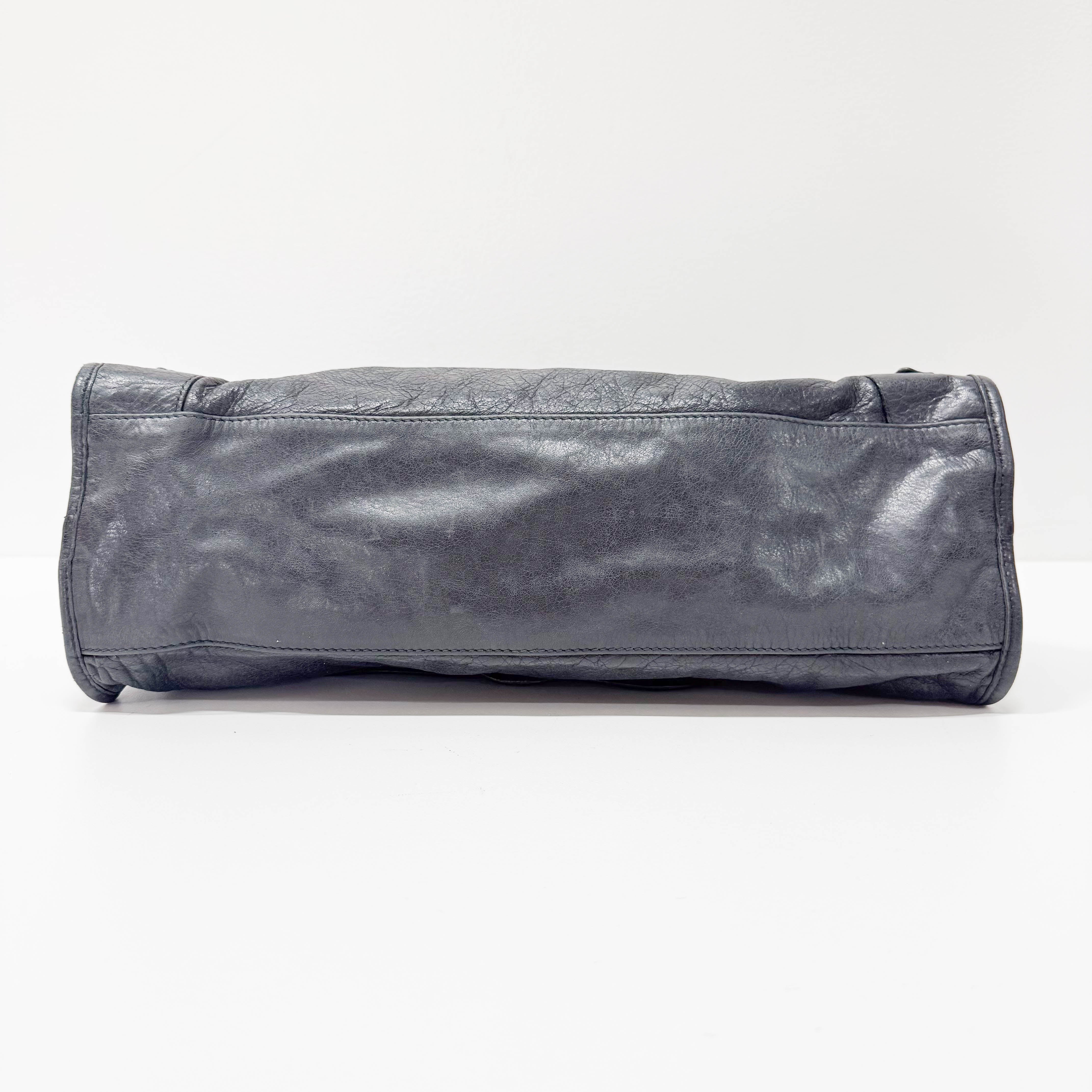 The City Black Leather Two Way Bag