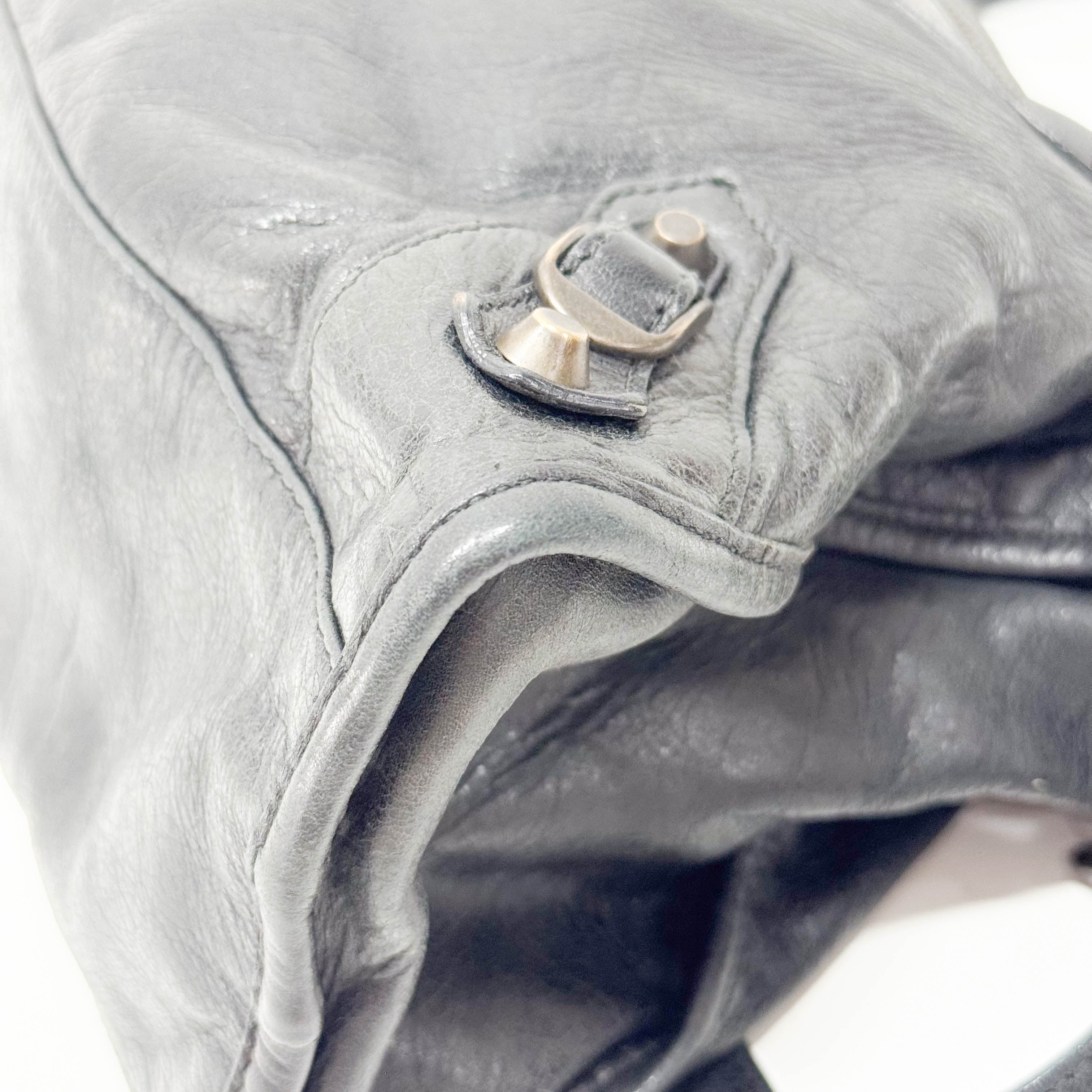 The City Black Leather Two Way Bag