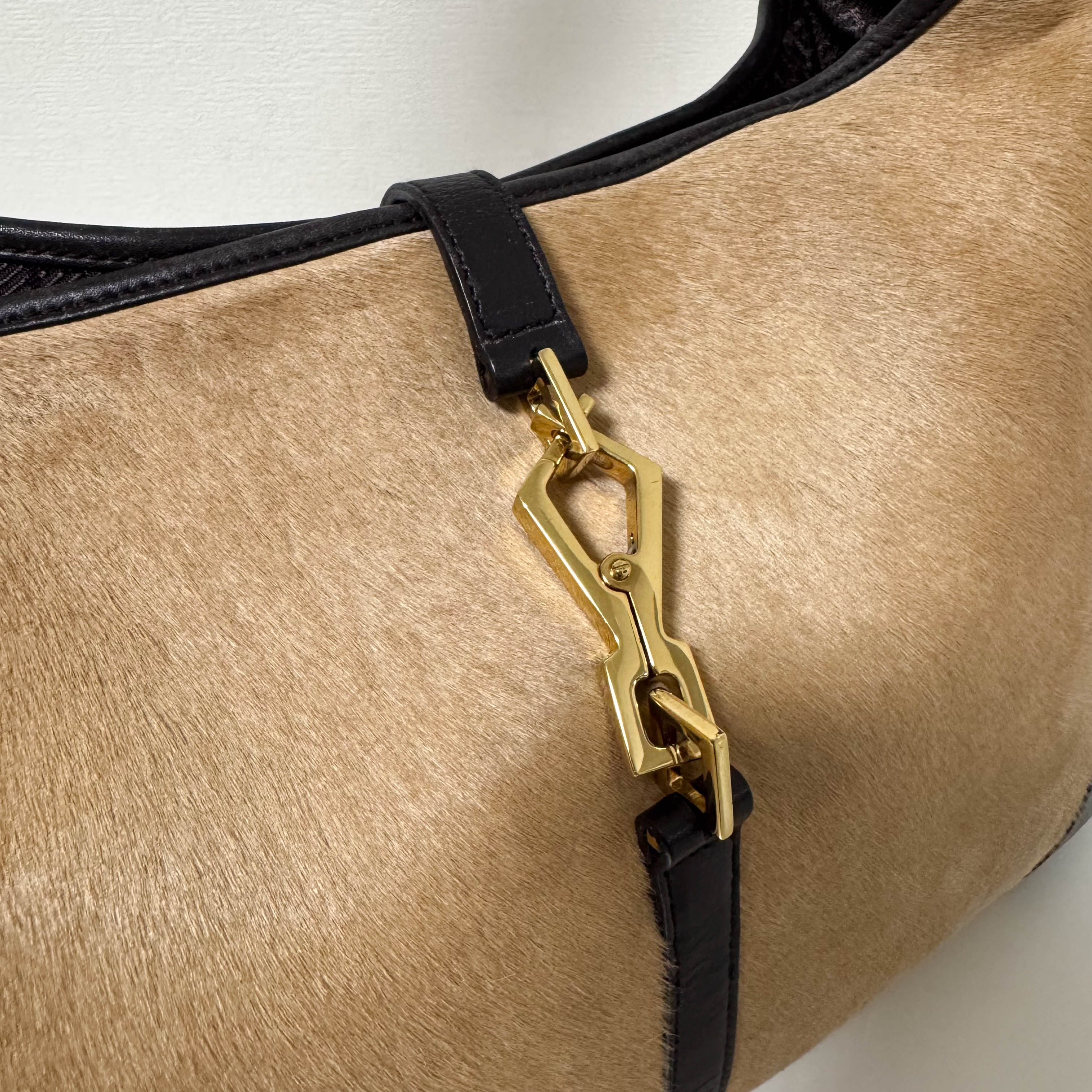 Bamboo Jackie Brown Pony Hair Shoulder Bag