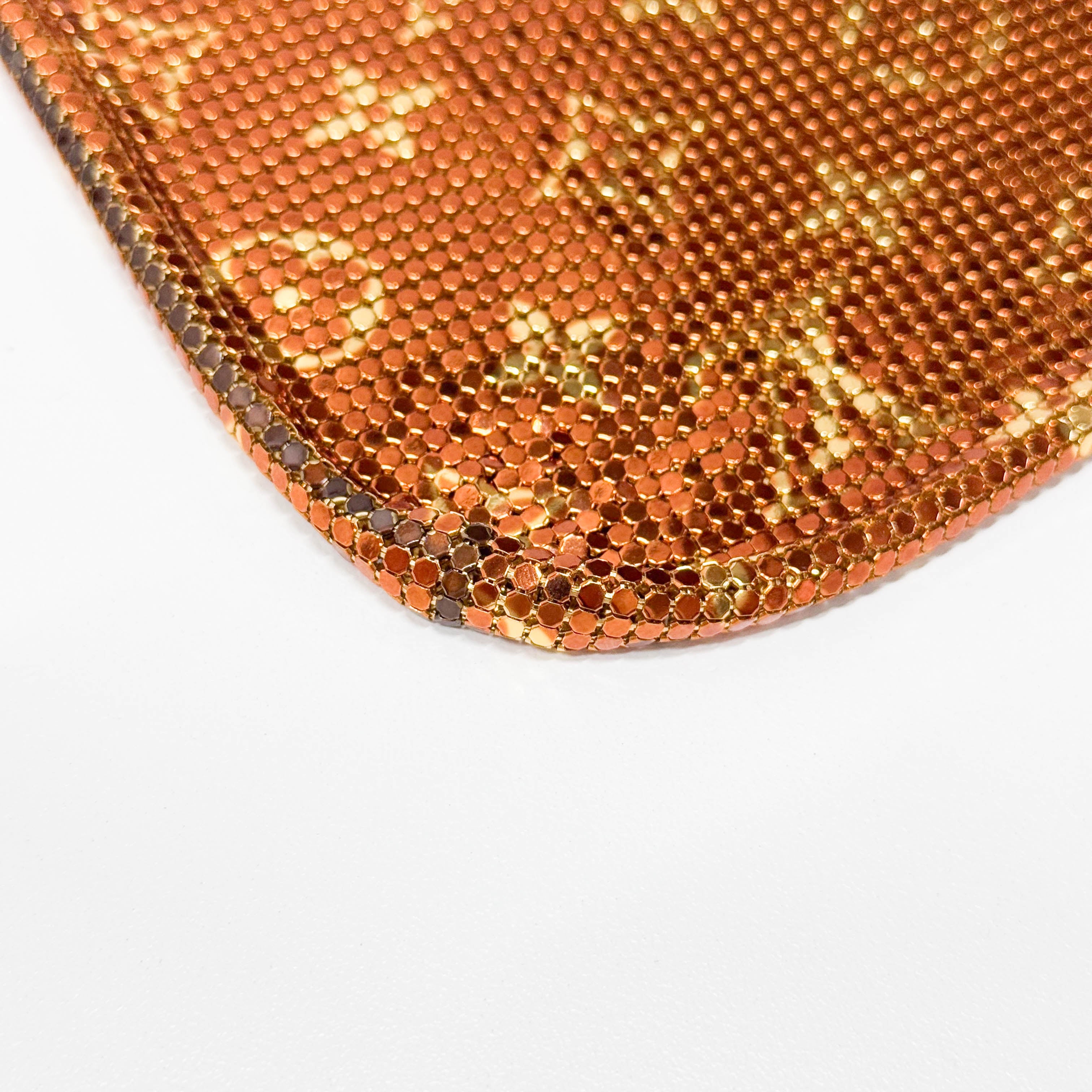 Francis Monogram Gold Mesh Metal Crossbody Bag