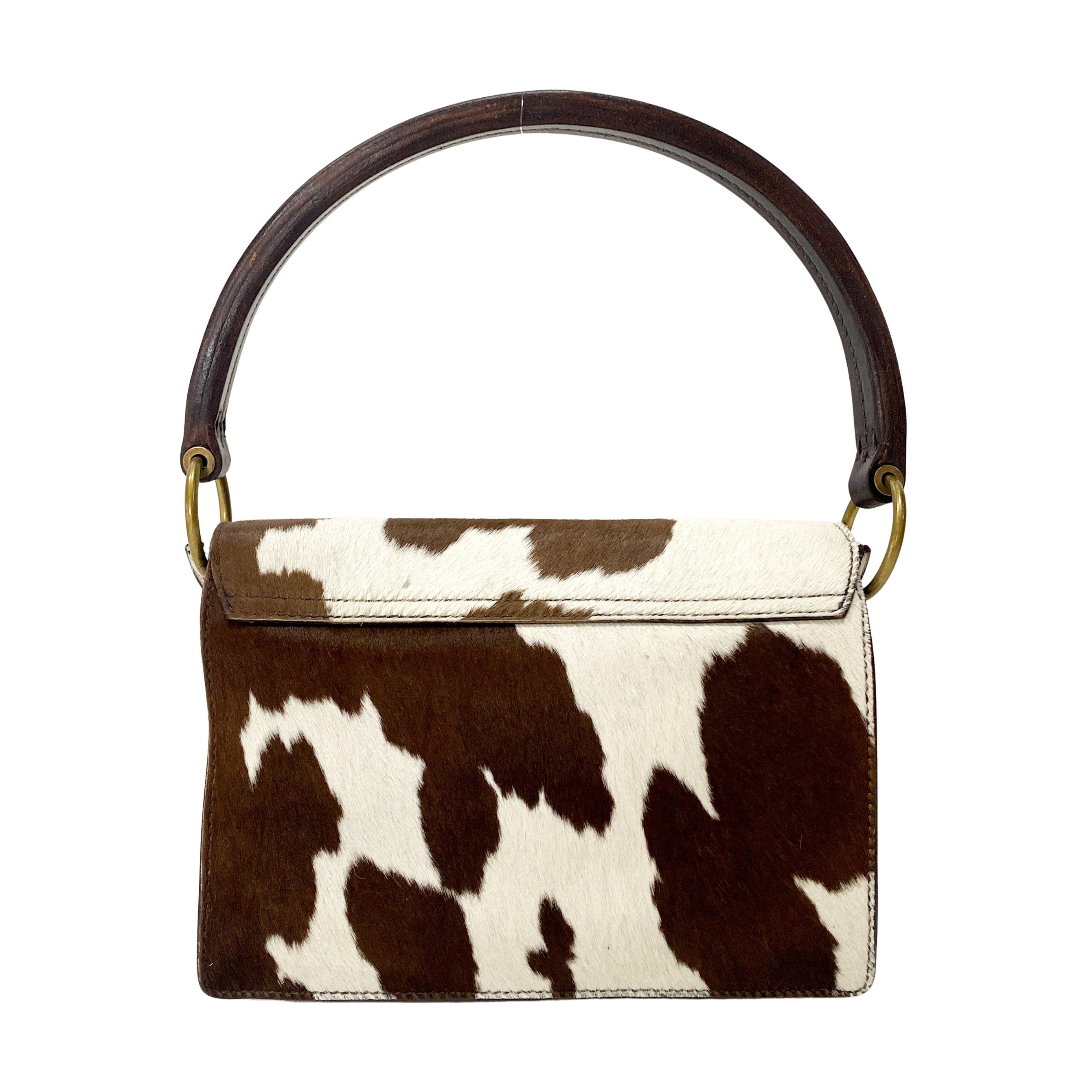 Cow Print Pony Hair Shoulder Bag