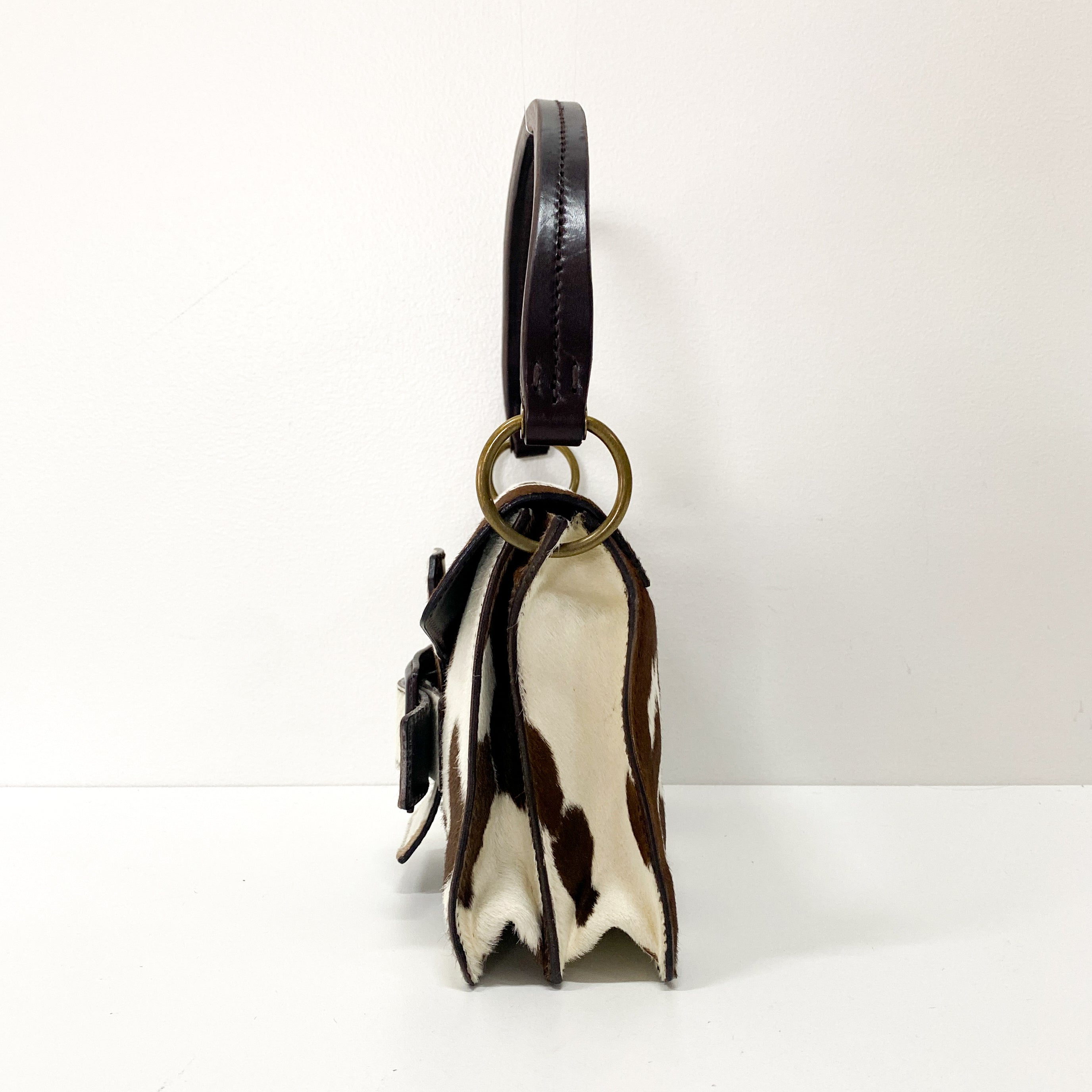Cow Print Pony Hair Shoulder Bag
