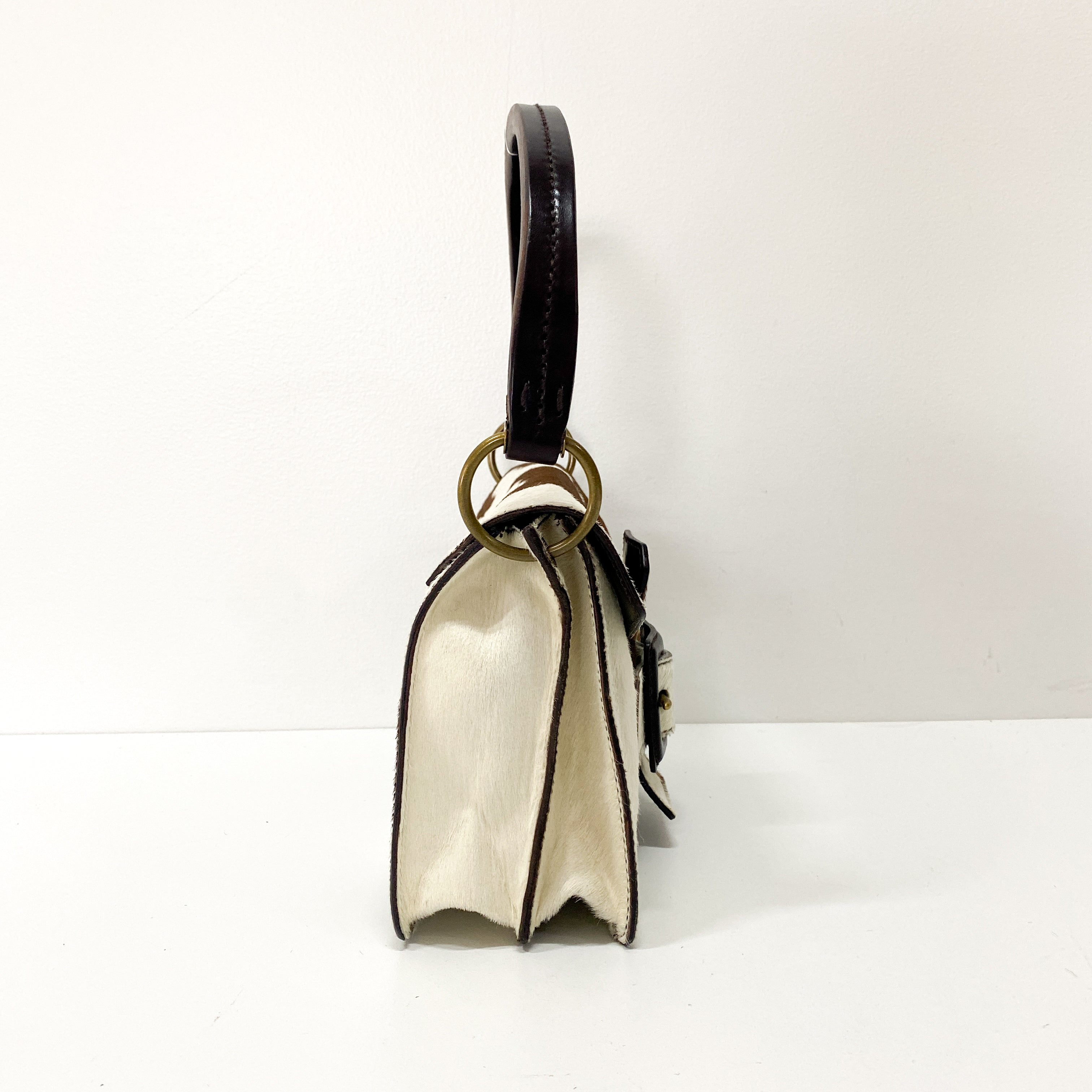 Cow Print Pony Hair Shoulder Bag