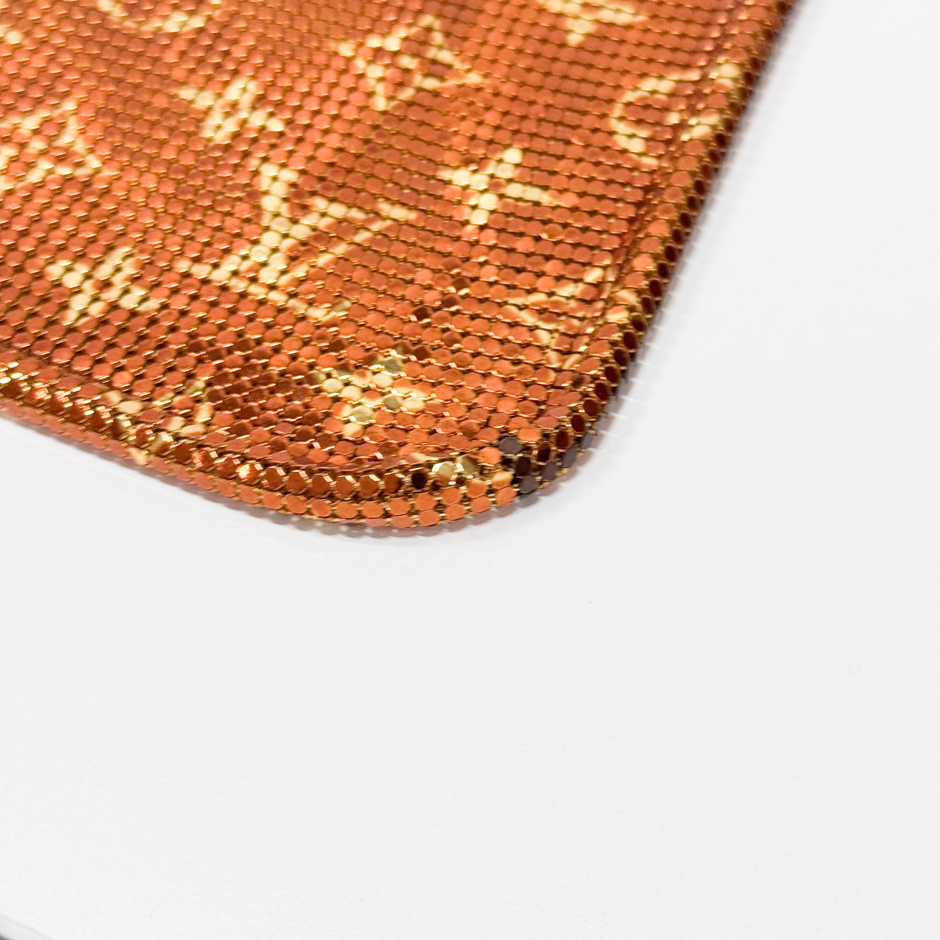 Francis Monogram Gold Mesh Metal Crossbody Bag