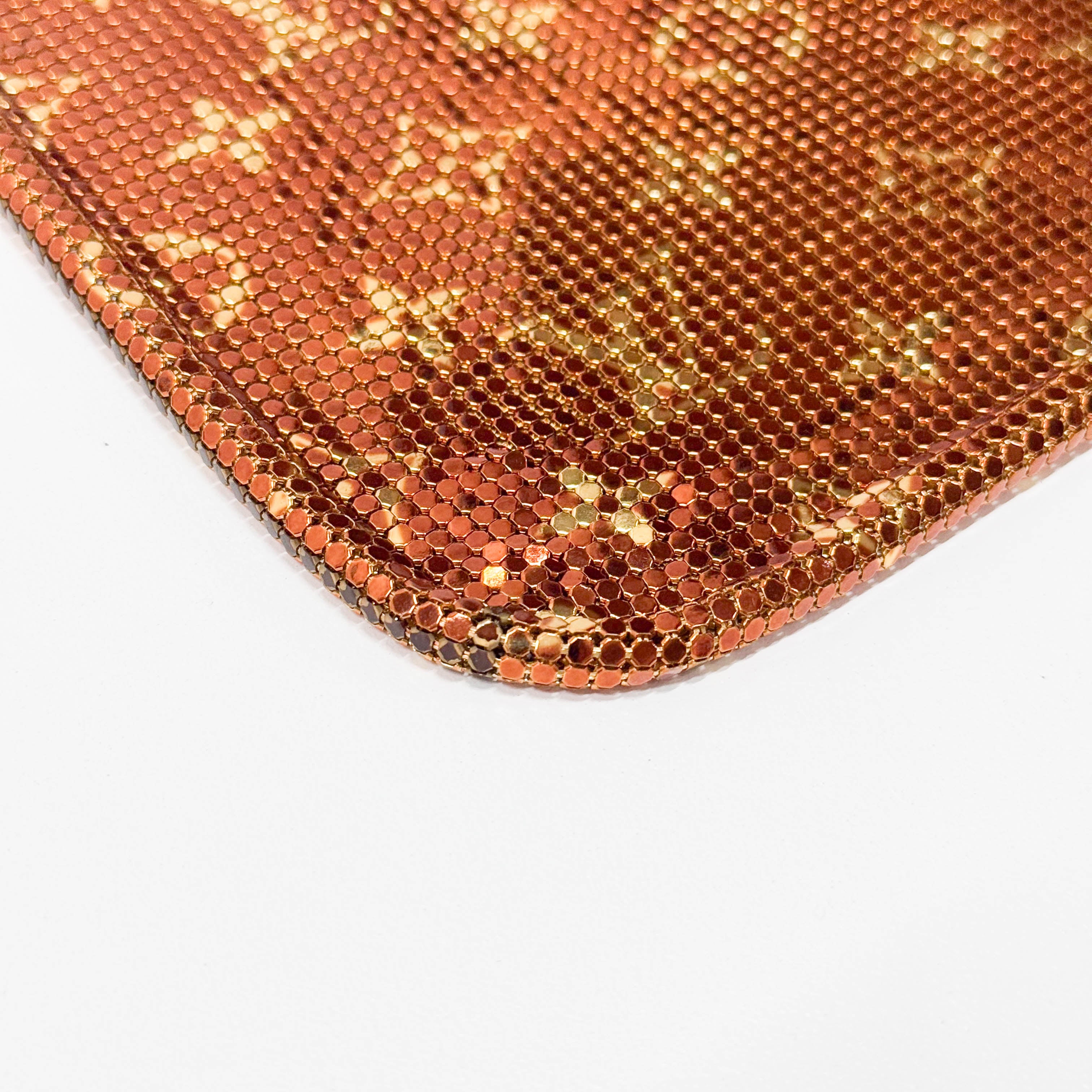 Francis Monogram Gold Mesh Metal Crossbody Bag