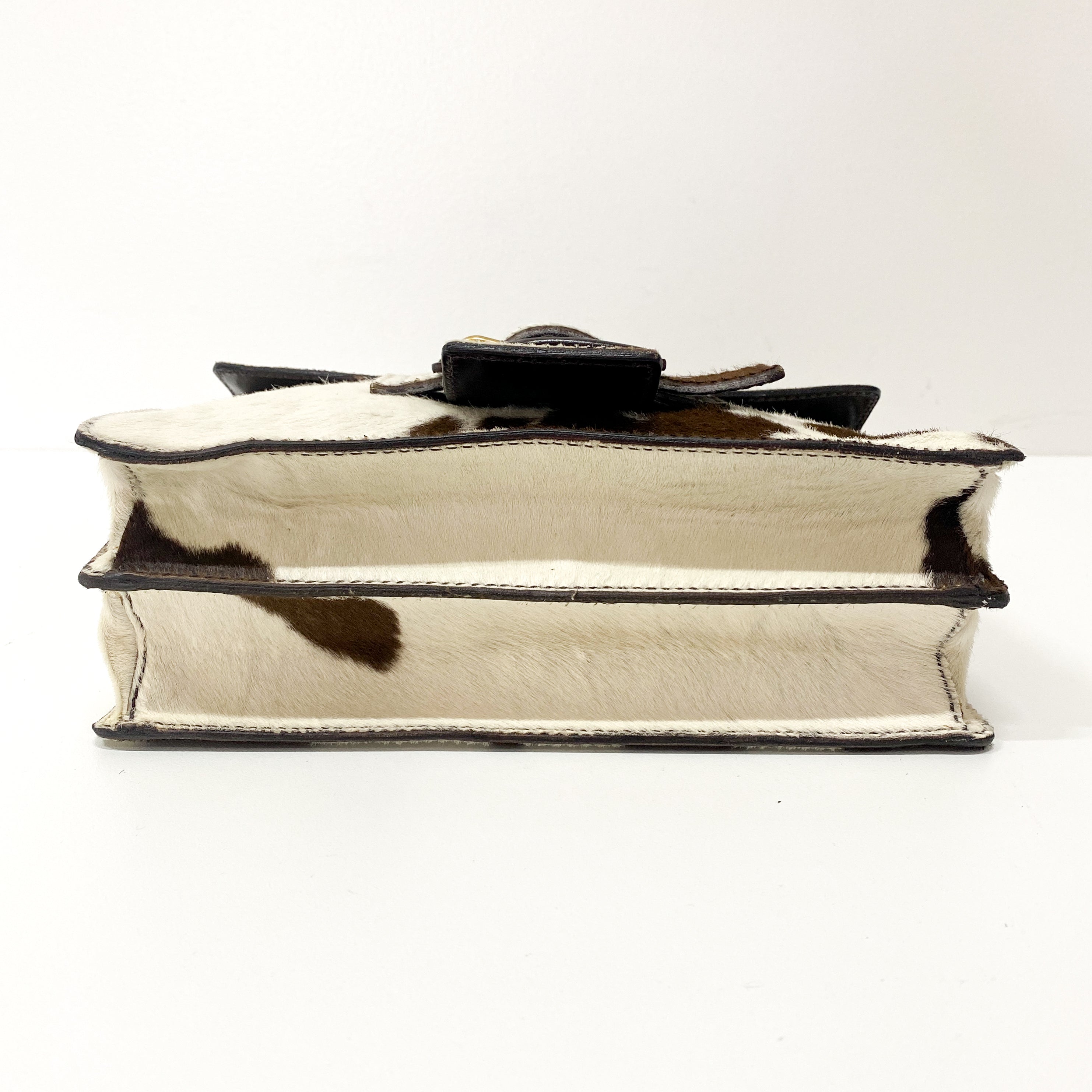 Cow Print Pony Hair Shoulder Bag