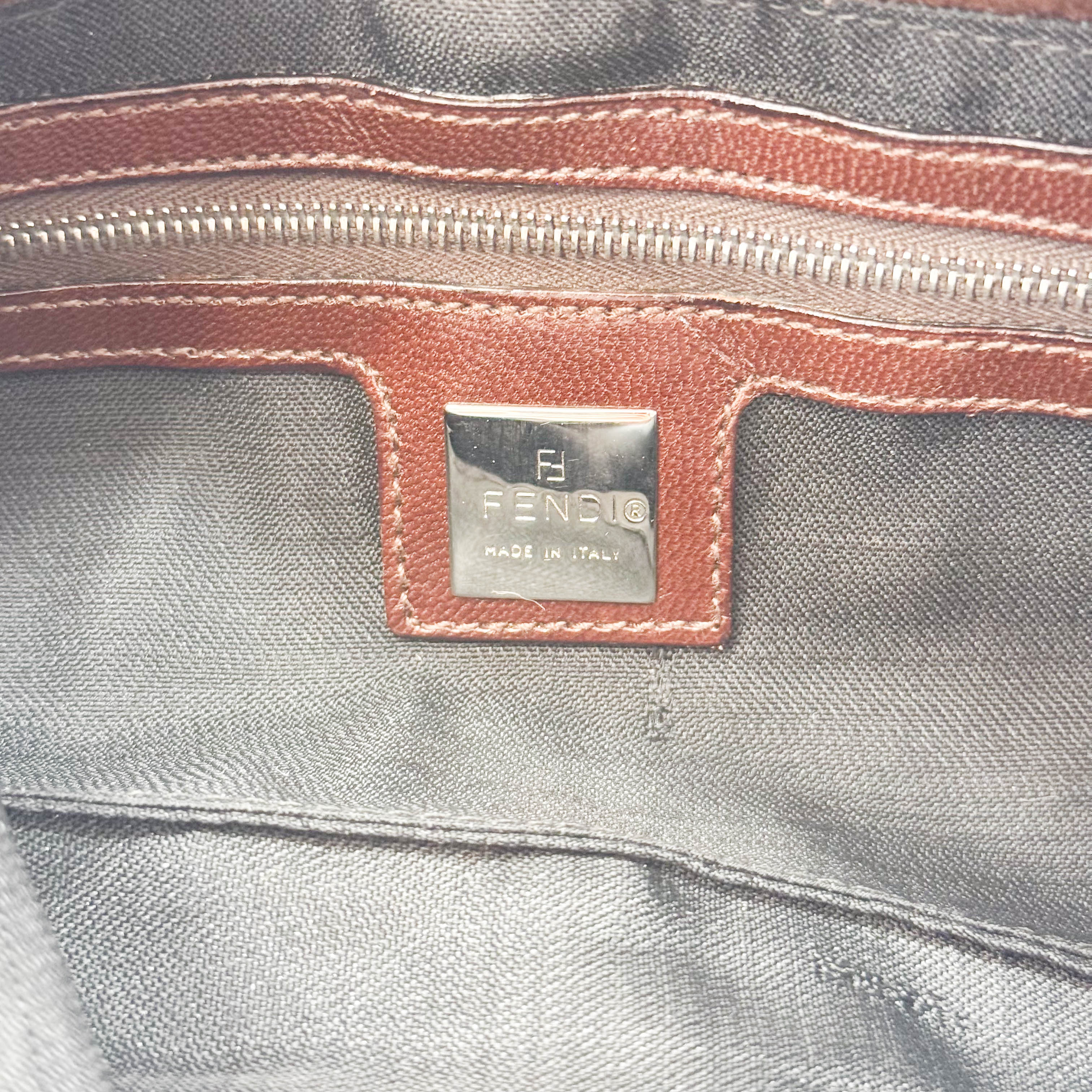 Baguette Brown Suede Shoulder Bag