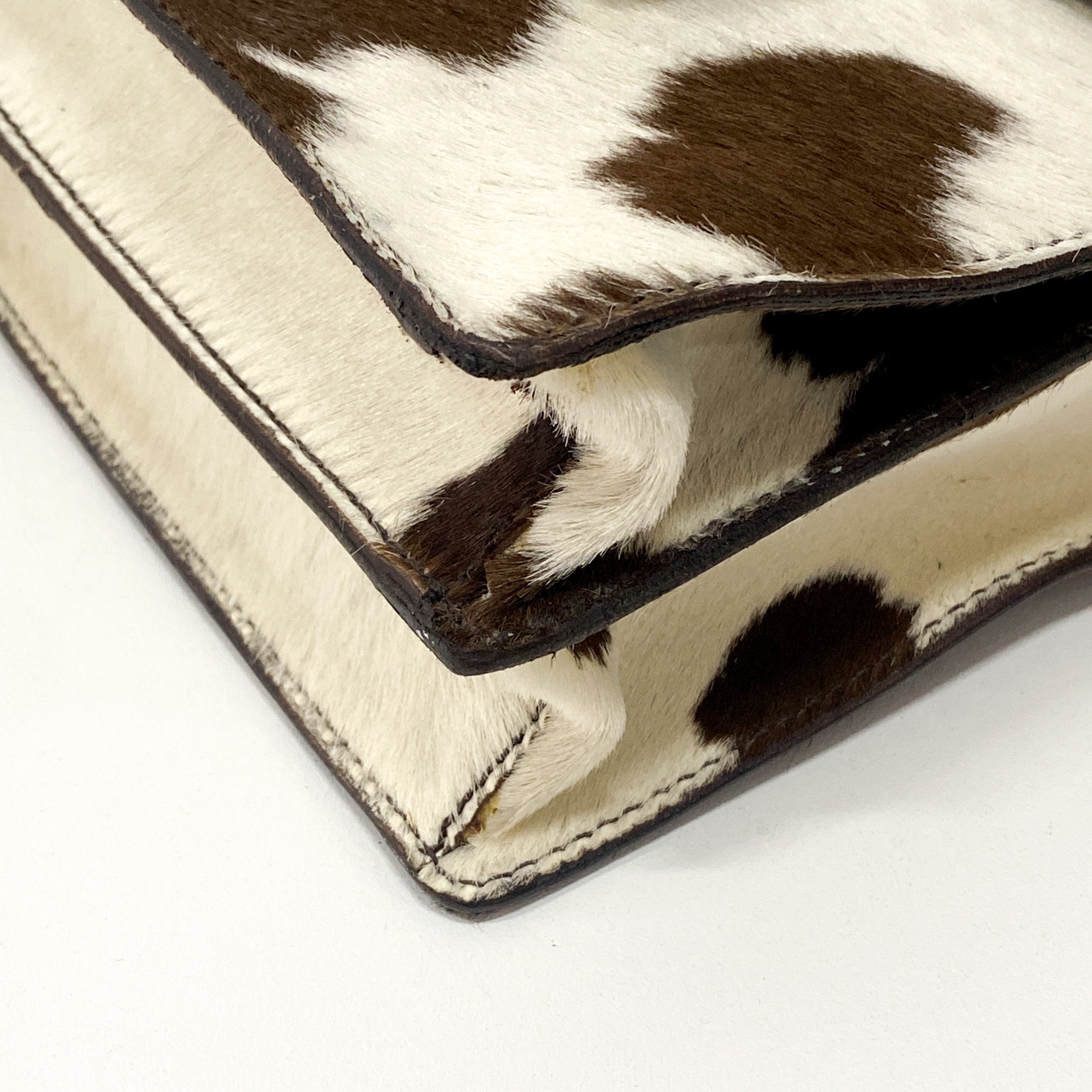 Cow Print Pony Hair Shoulder Bag