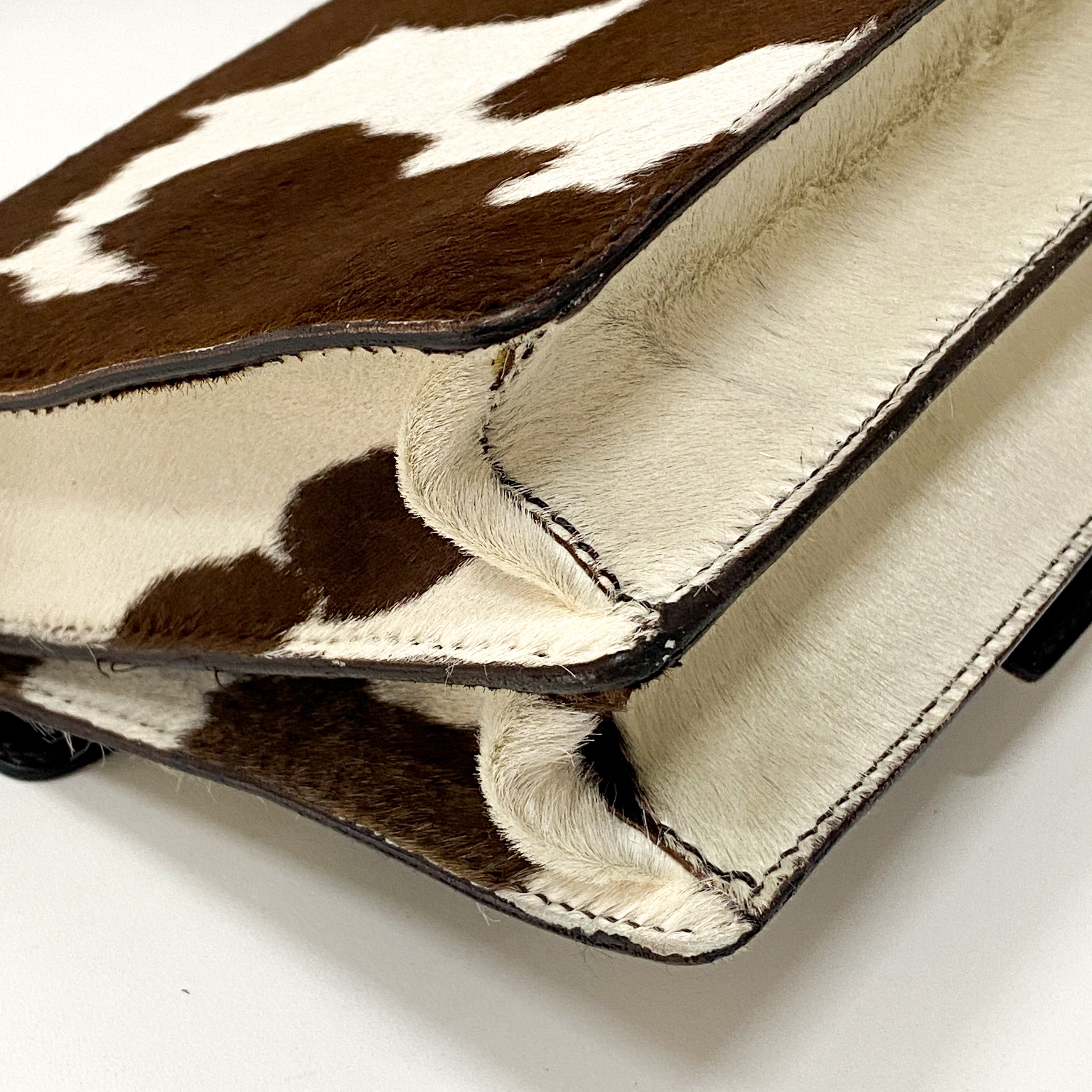 Cow Print Pony Hair Shoulder Bag