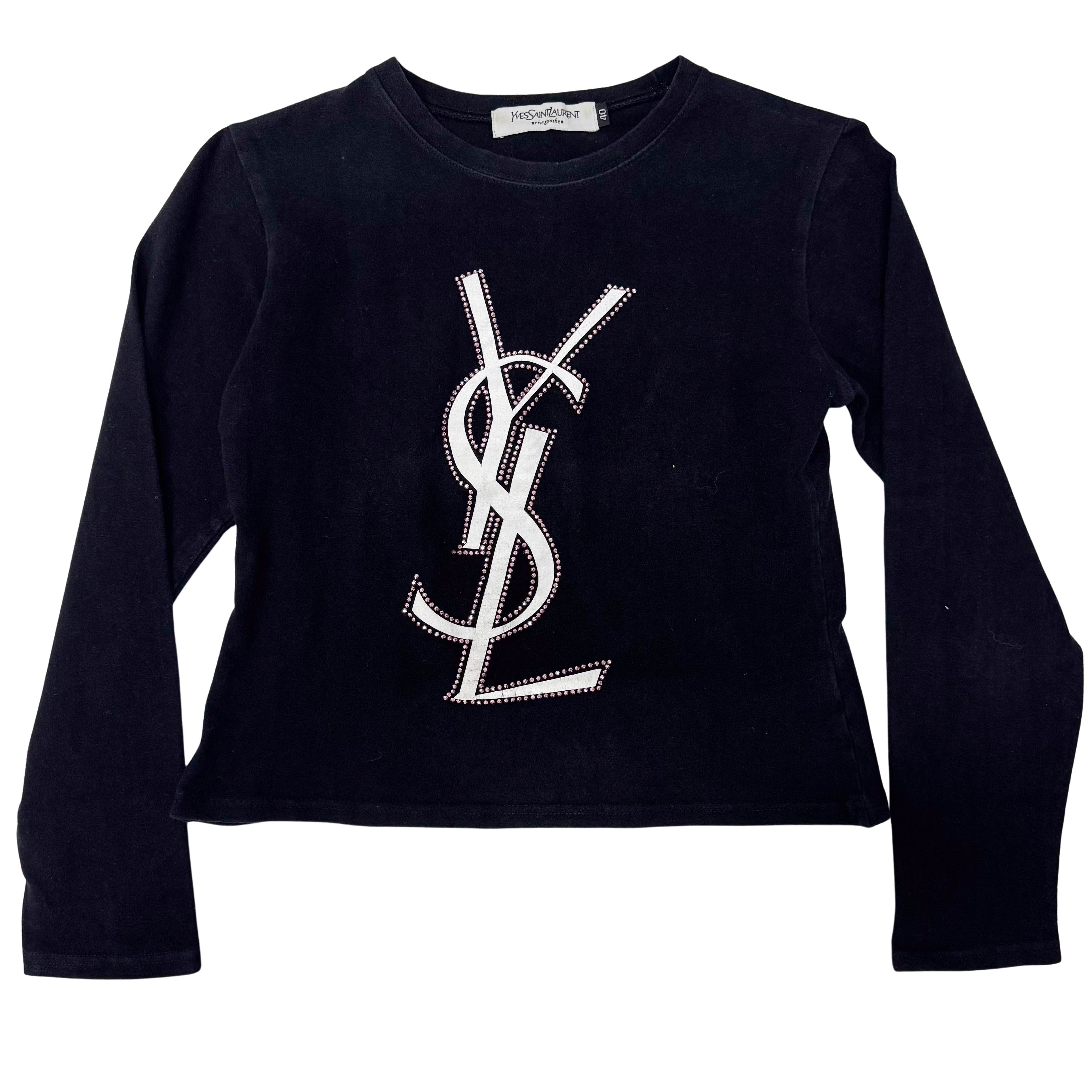 YSL Size 40 Long Sleeve T-Shirt