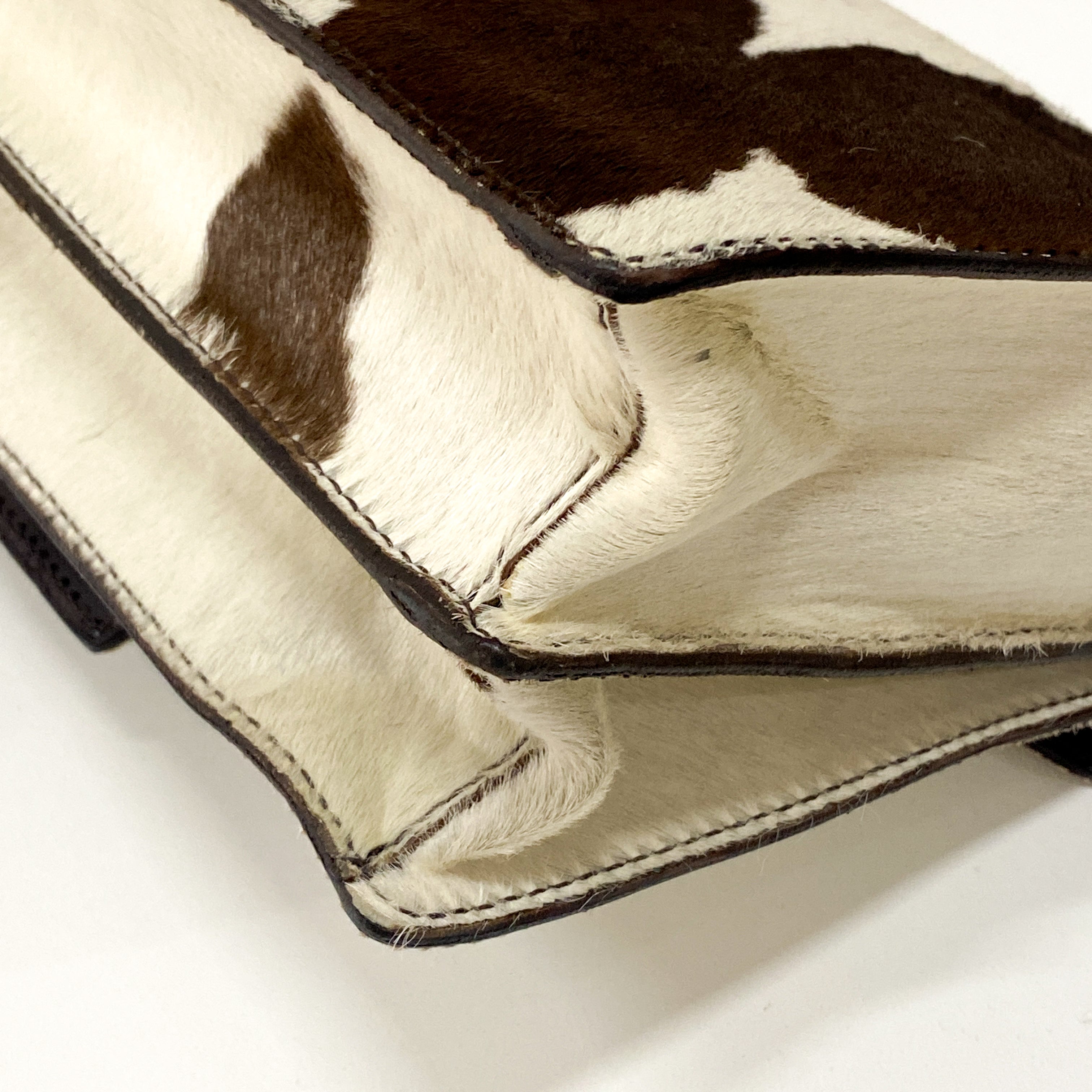 Cow Print Pony Hair Shoulder Bag
