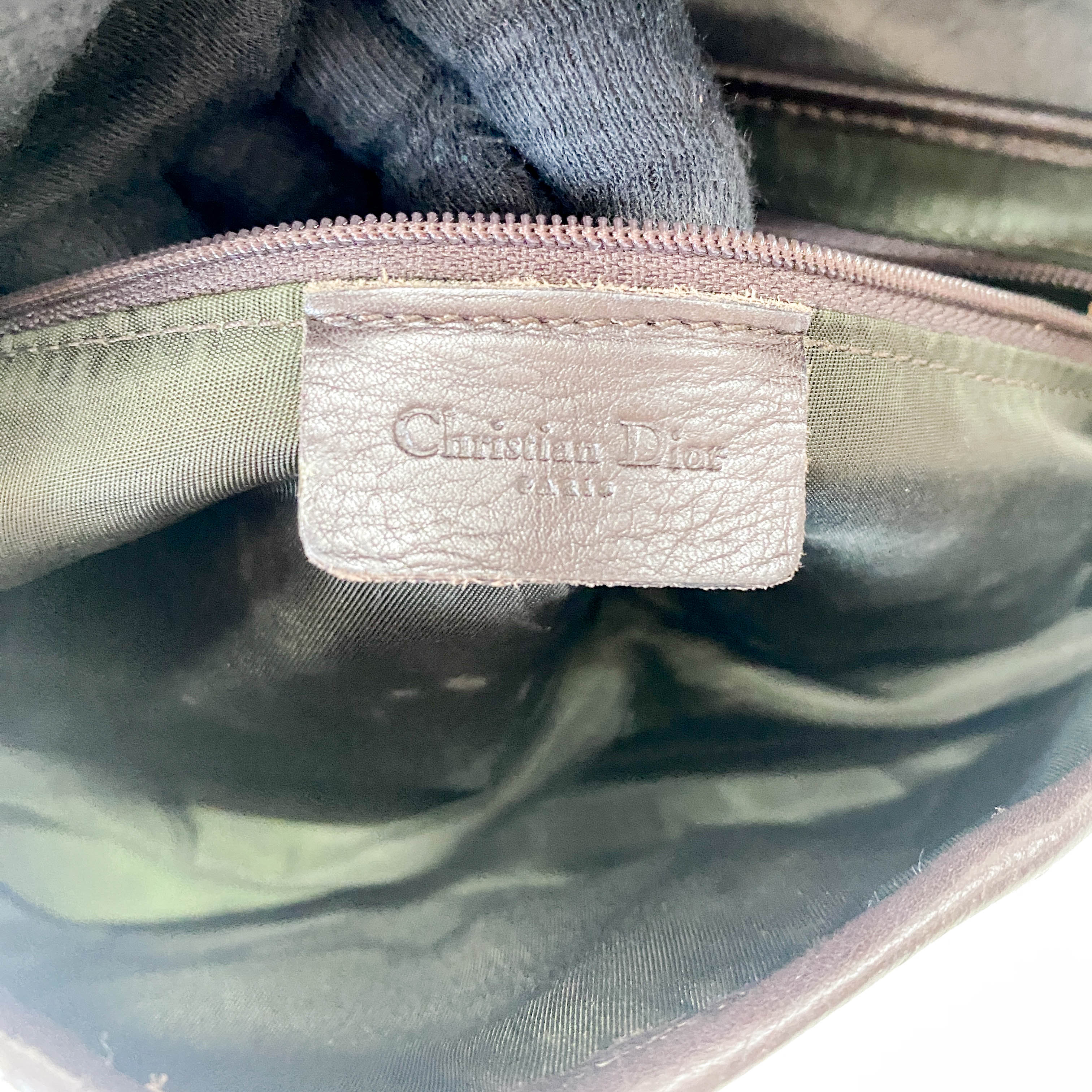 Dark Brown Leather Saddle Bag