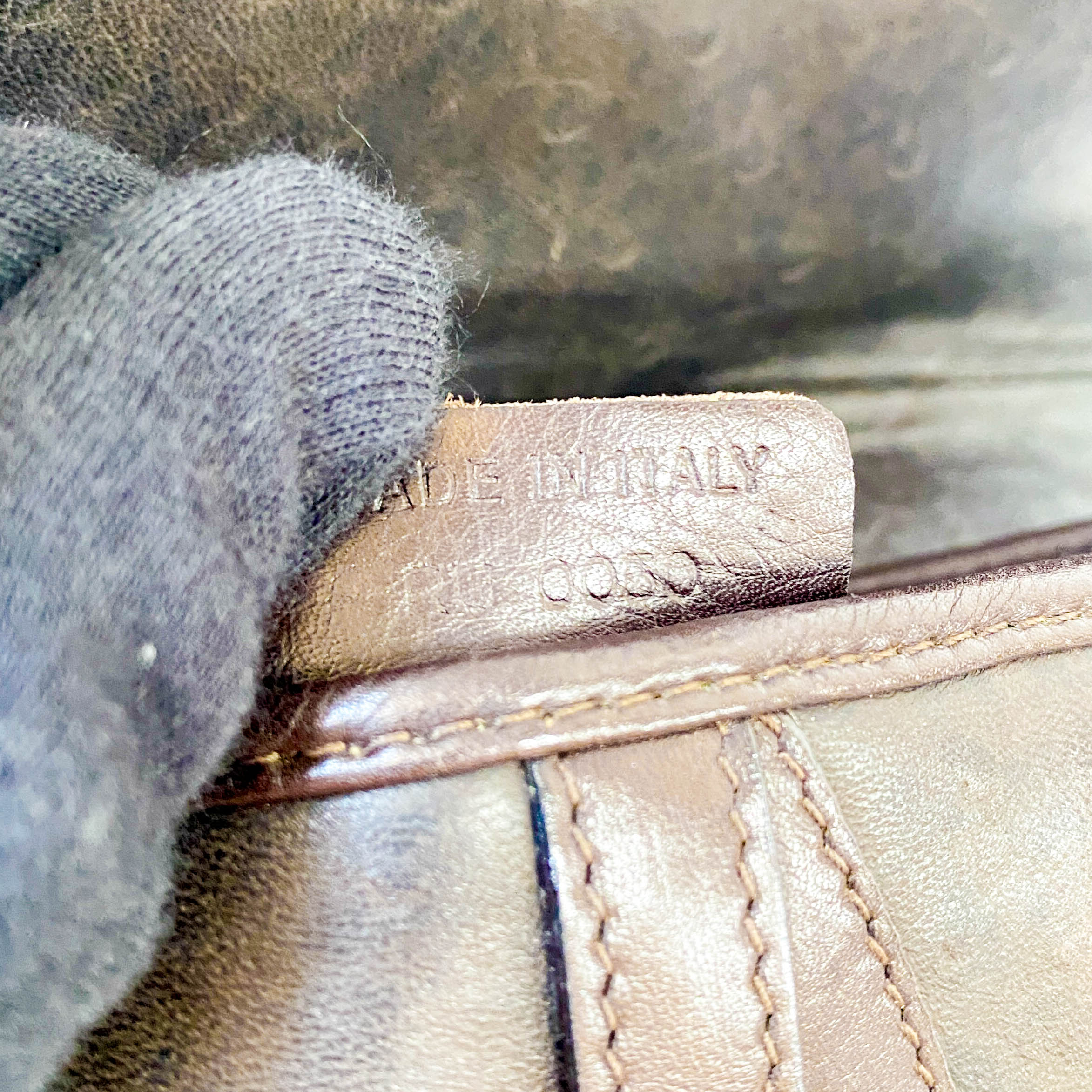 Dark Brown Leather Saddle Bag