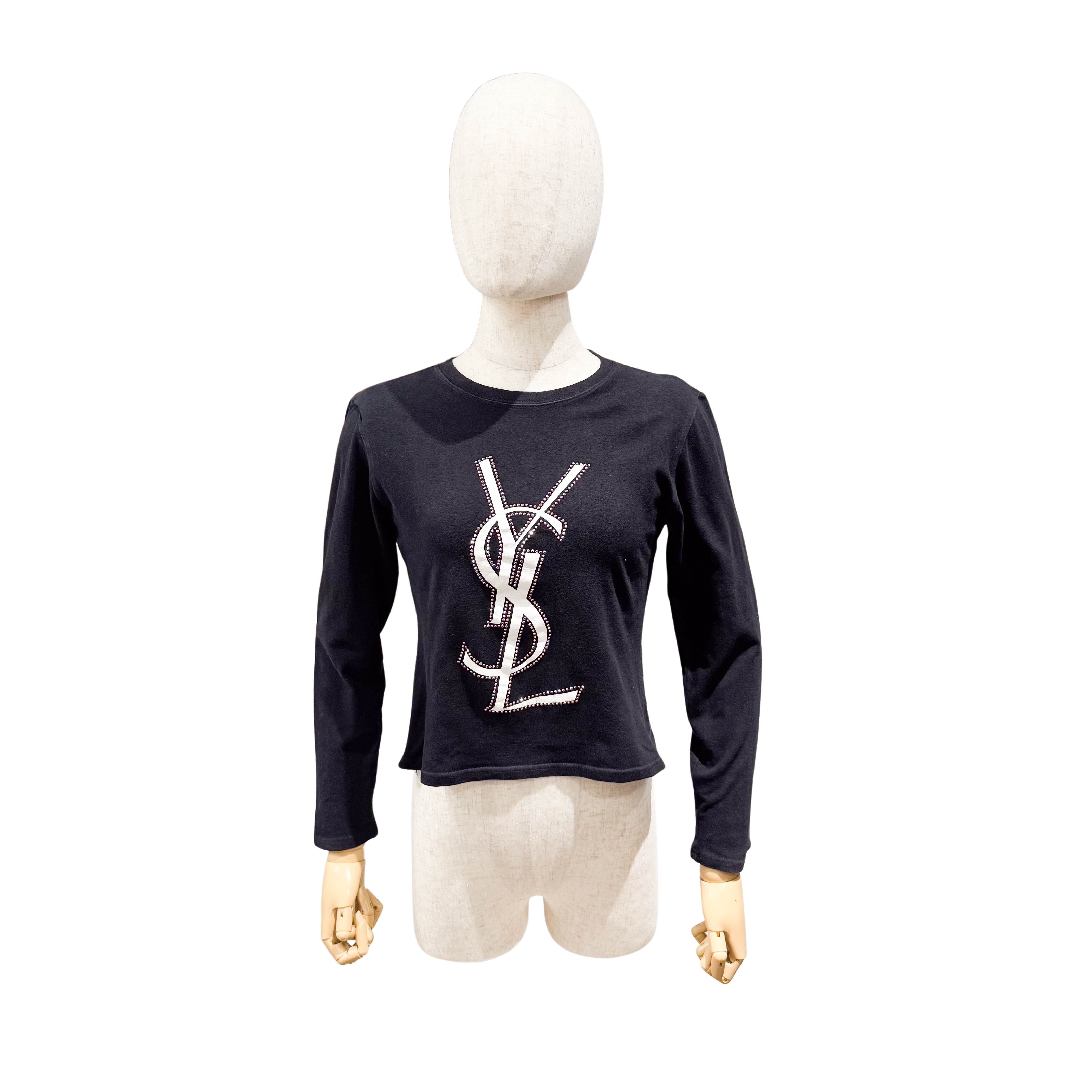 YSL Size 40 Long Sleeve T-Shirt