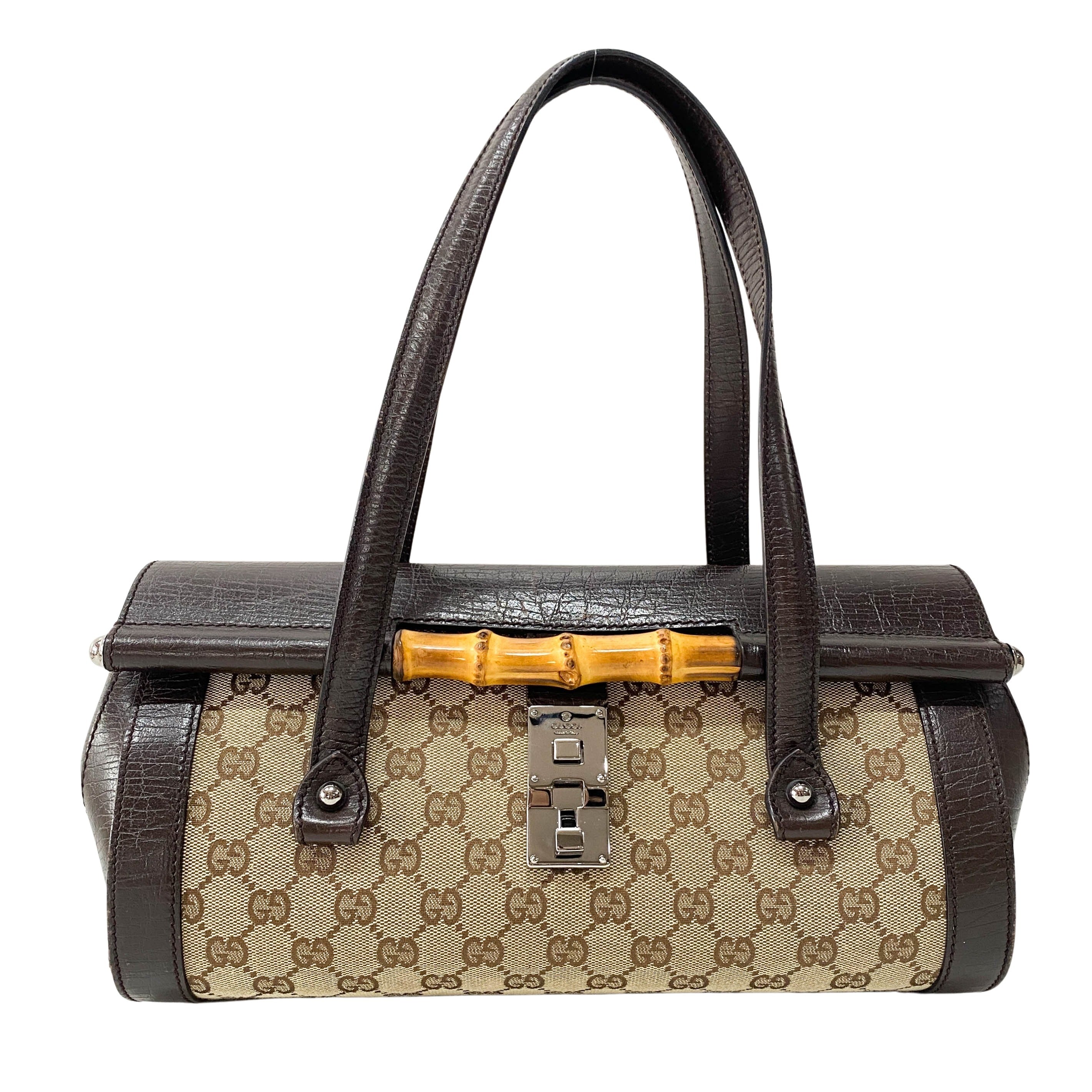 Bamboo Bullet GG Canvas Shoulder Bag