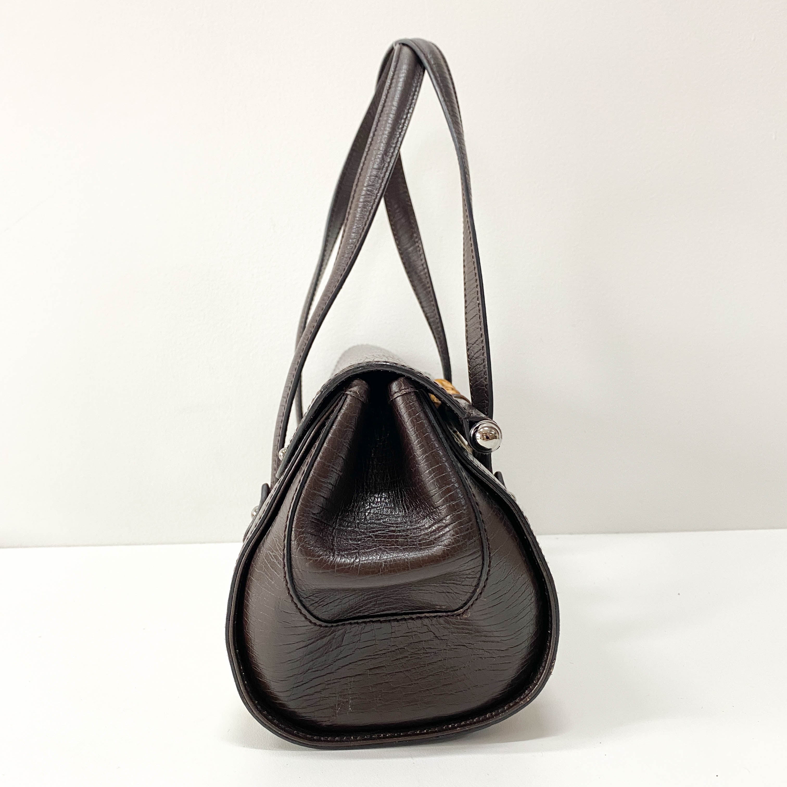 Bamboo Bullet GG Canvas Shoulder Bag