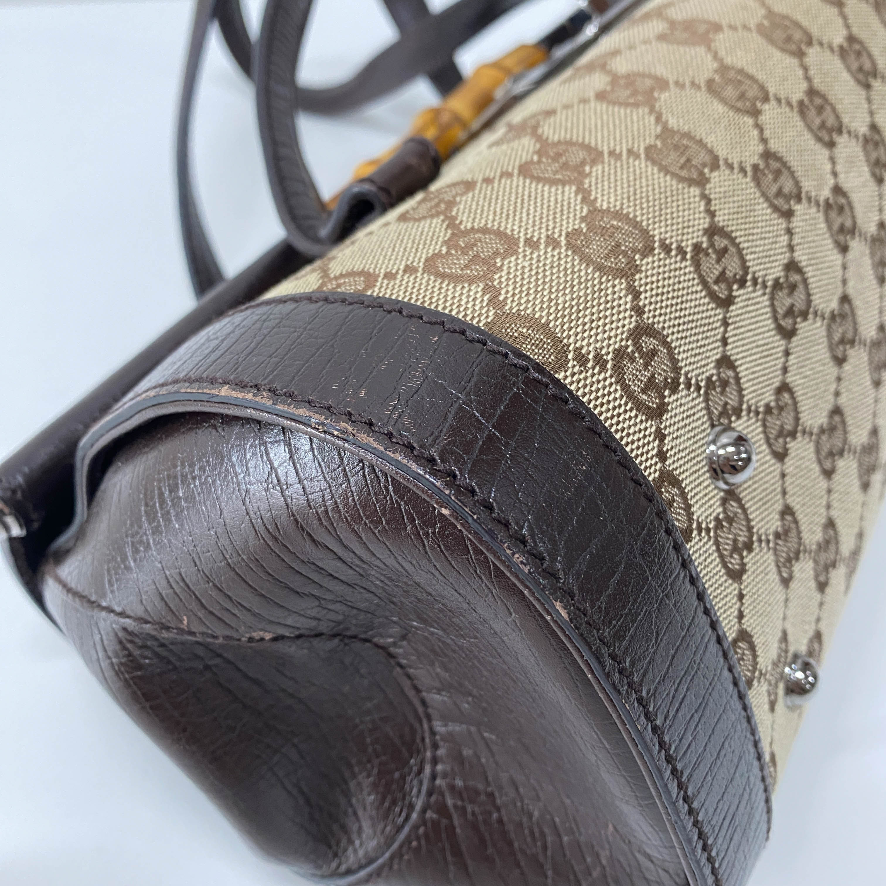 Bamboo Bullet GG Canvas Shoulder Bag