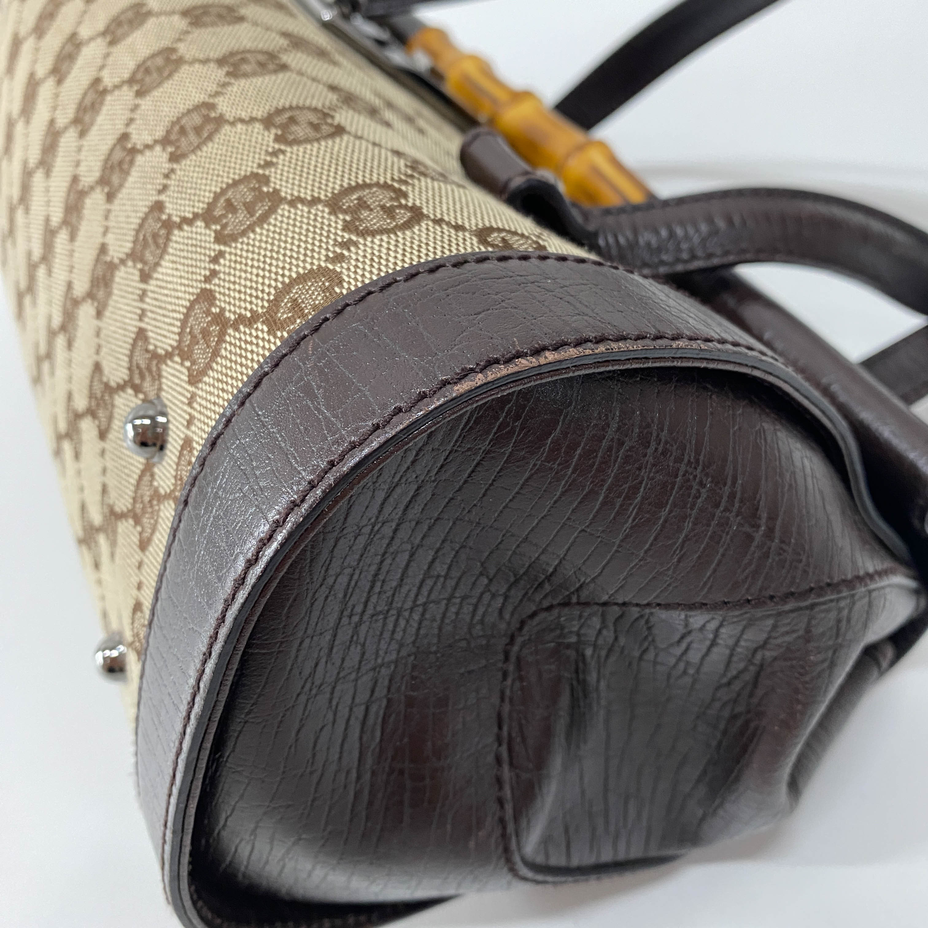 Bamboo Bullet GG Canvas Shoulder Bag