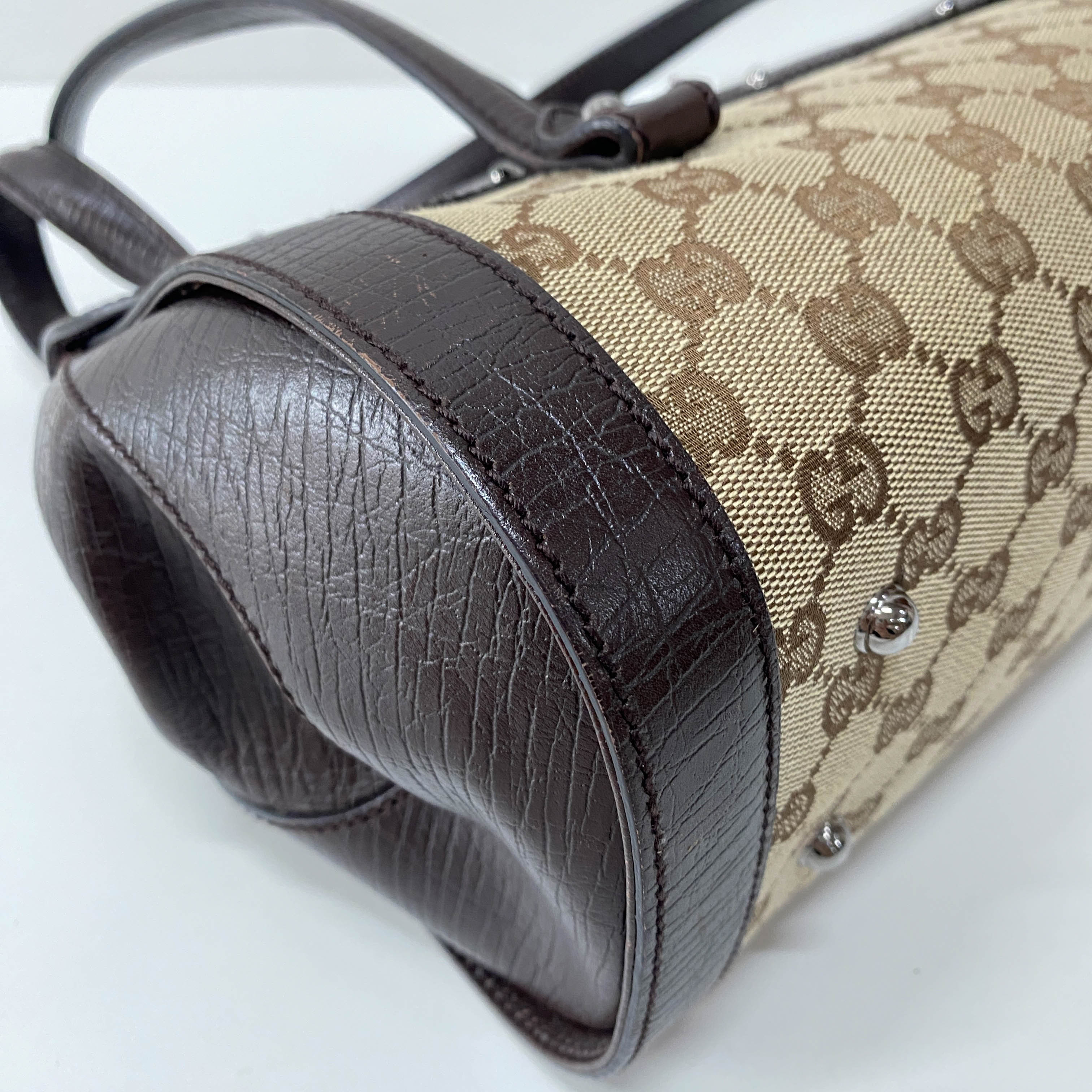 Bamboo Bullet GG Canvas Shoulder Bag