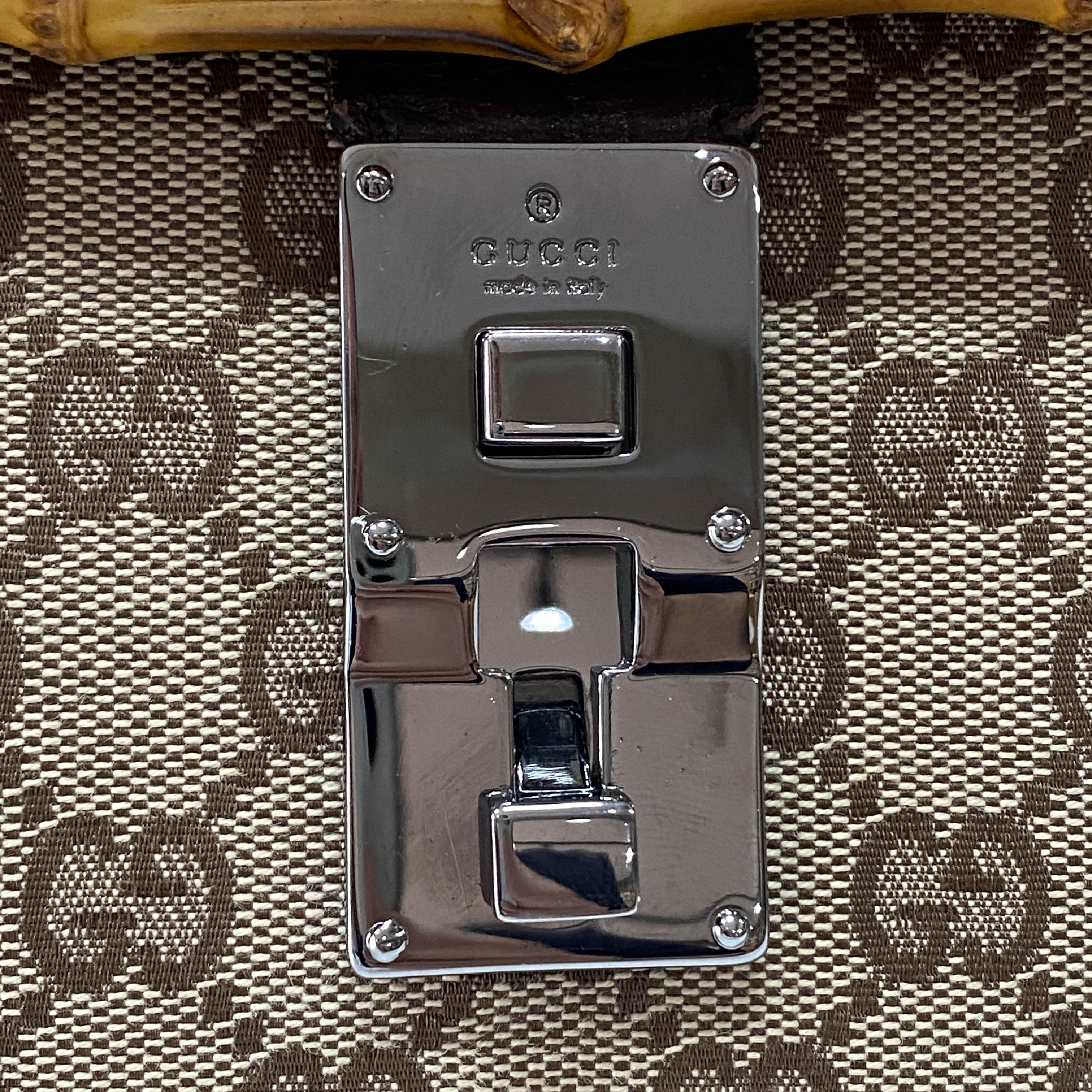 Bamboo Bullet GG Canvas Shoulder Bag