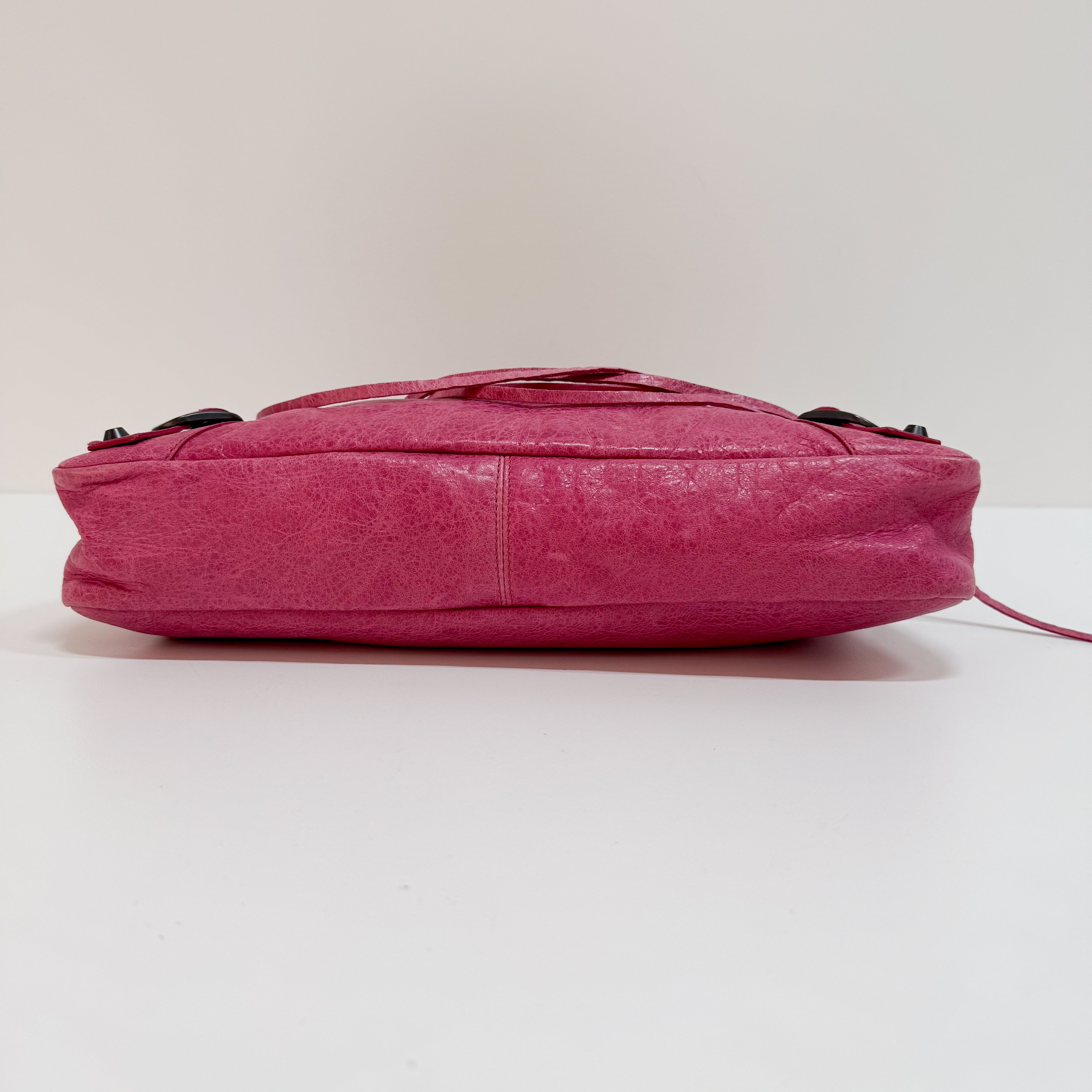 Mini City Pink Leather Two Way Bag