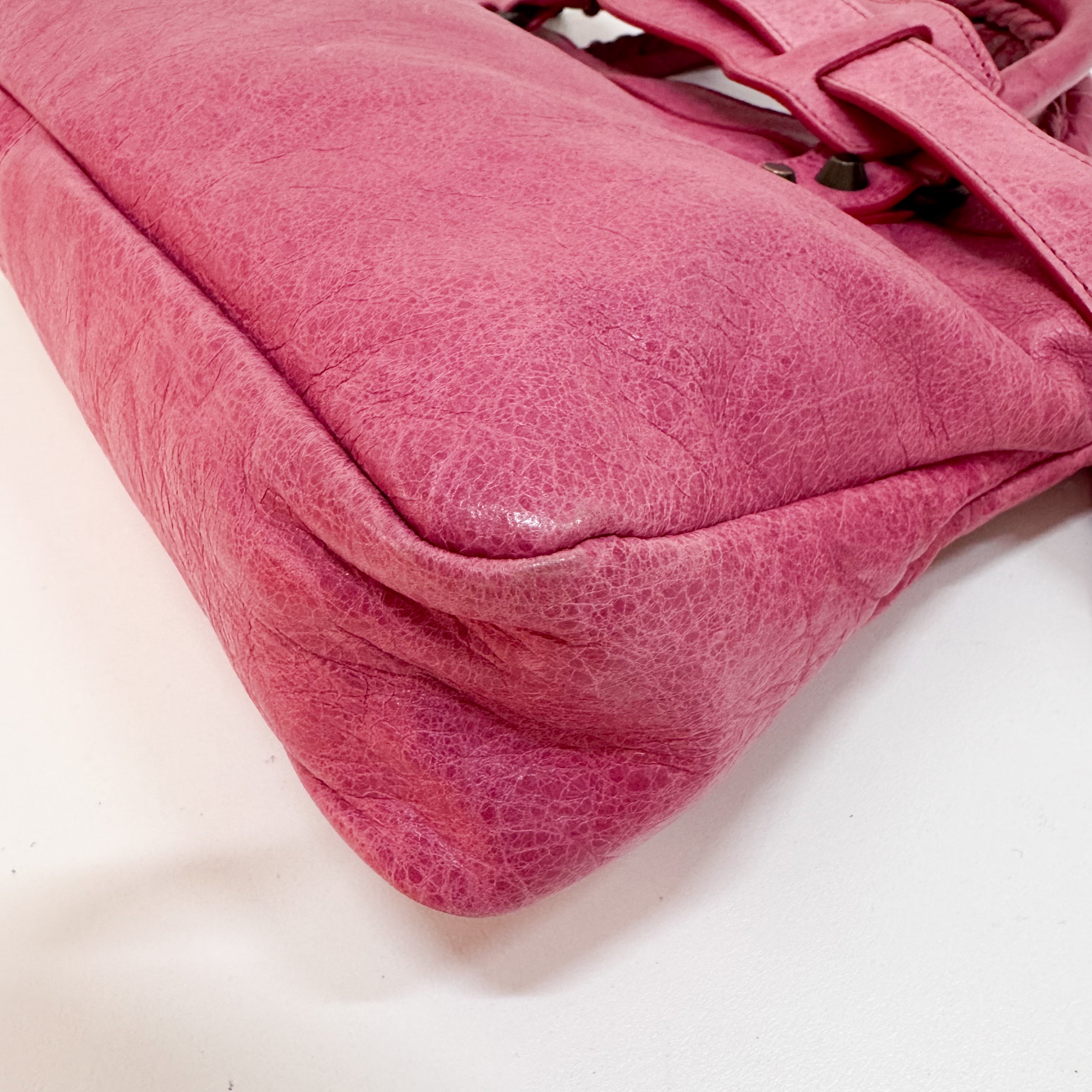 Mini City Pink Leather Two Way Bag