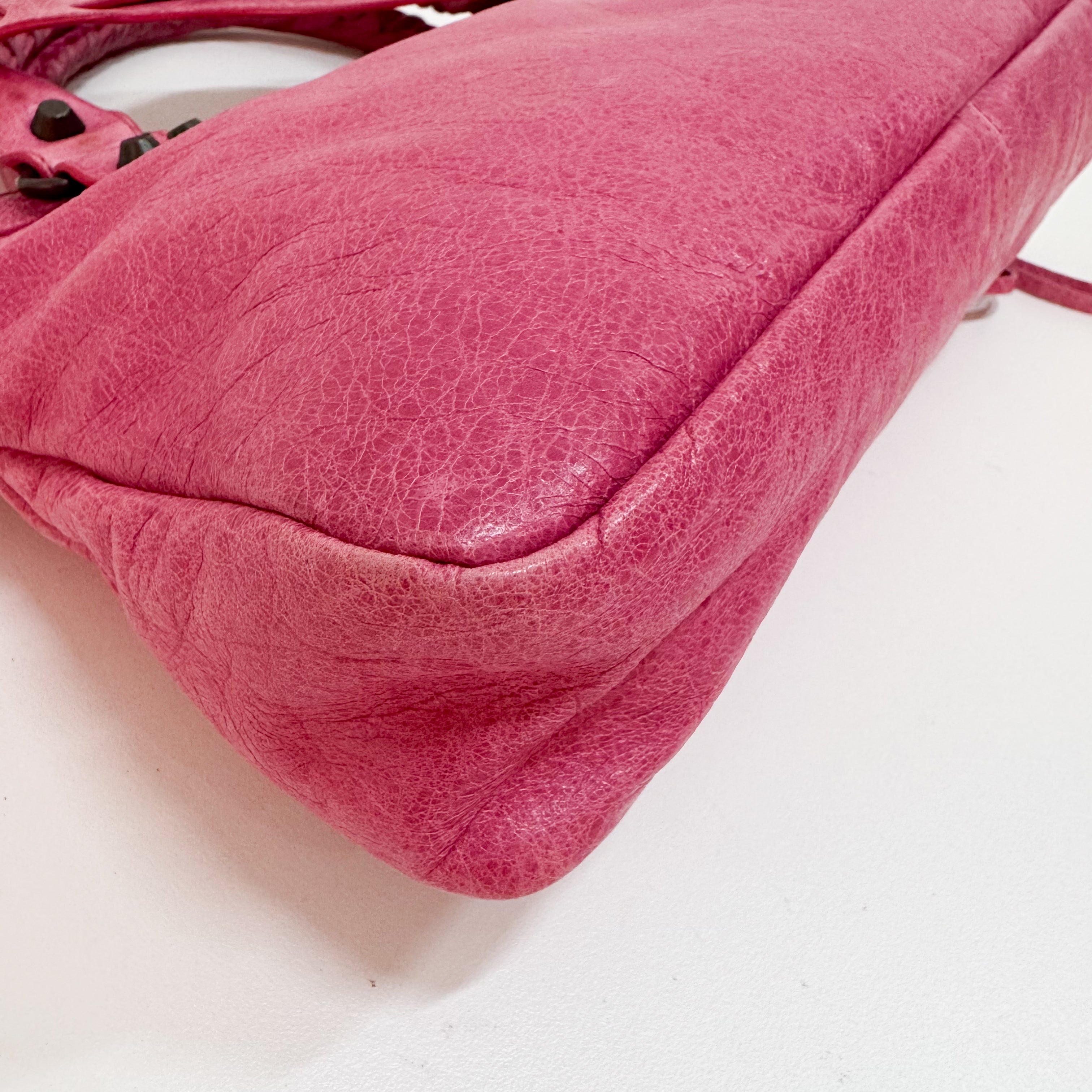 Mini City Pink Leather Two Way Bag