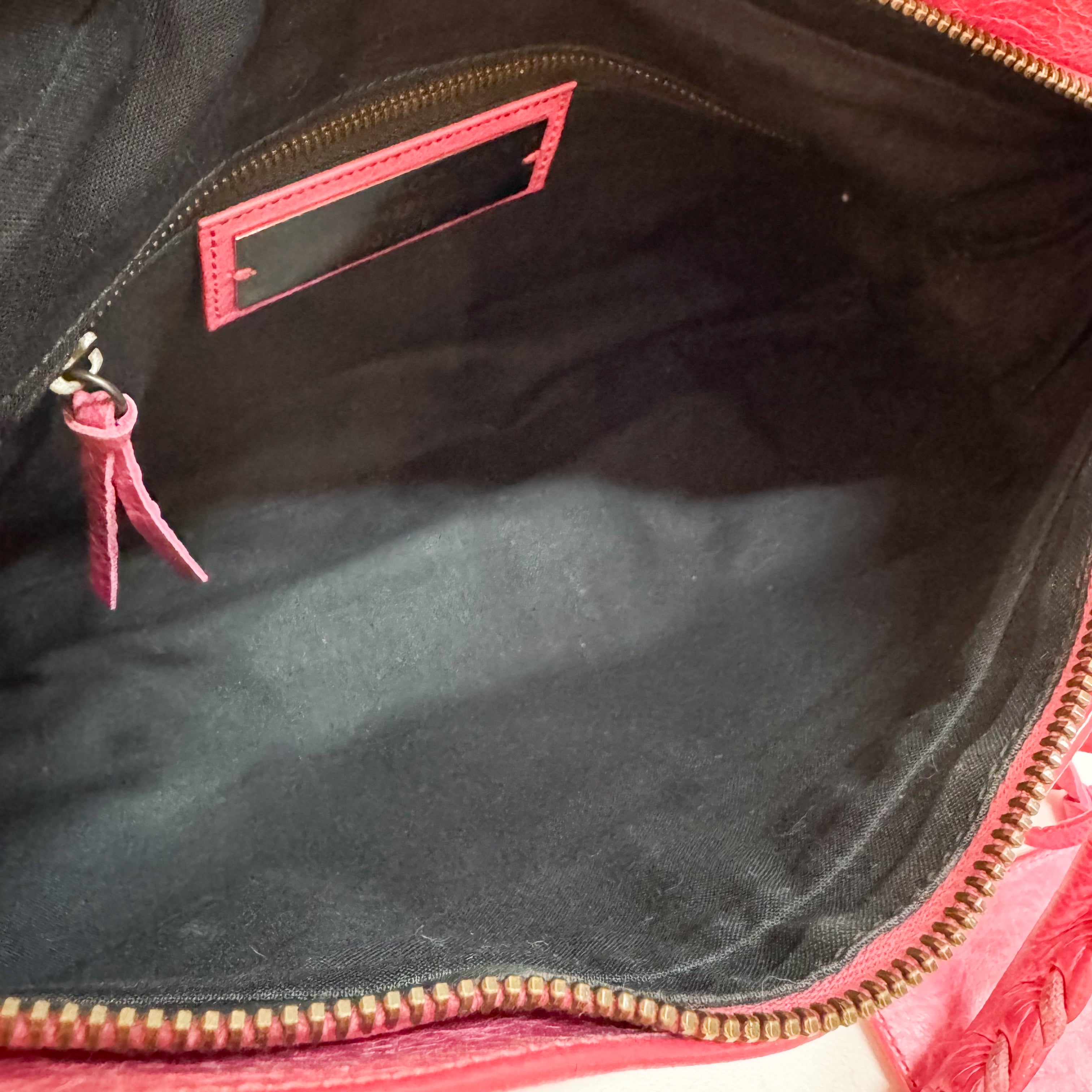 Mini City Pink Leather Two Way Bag