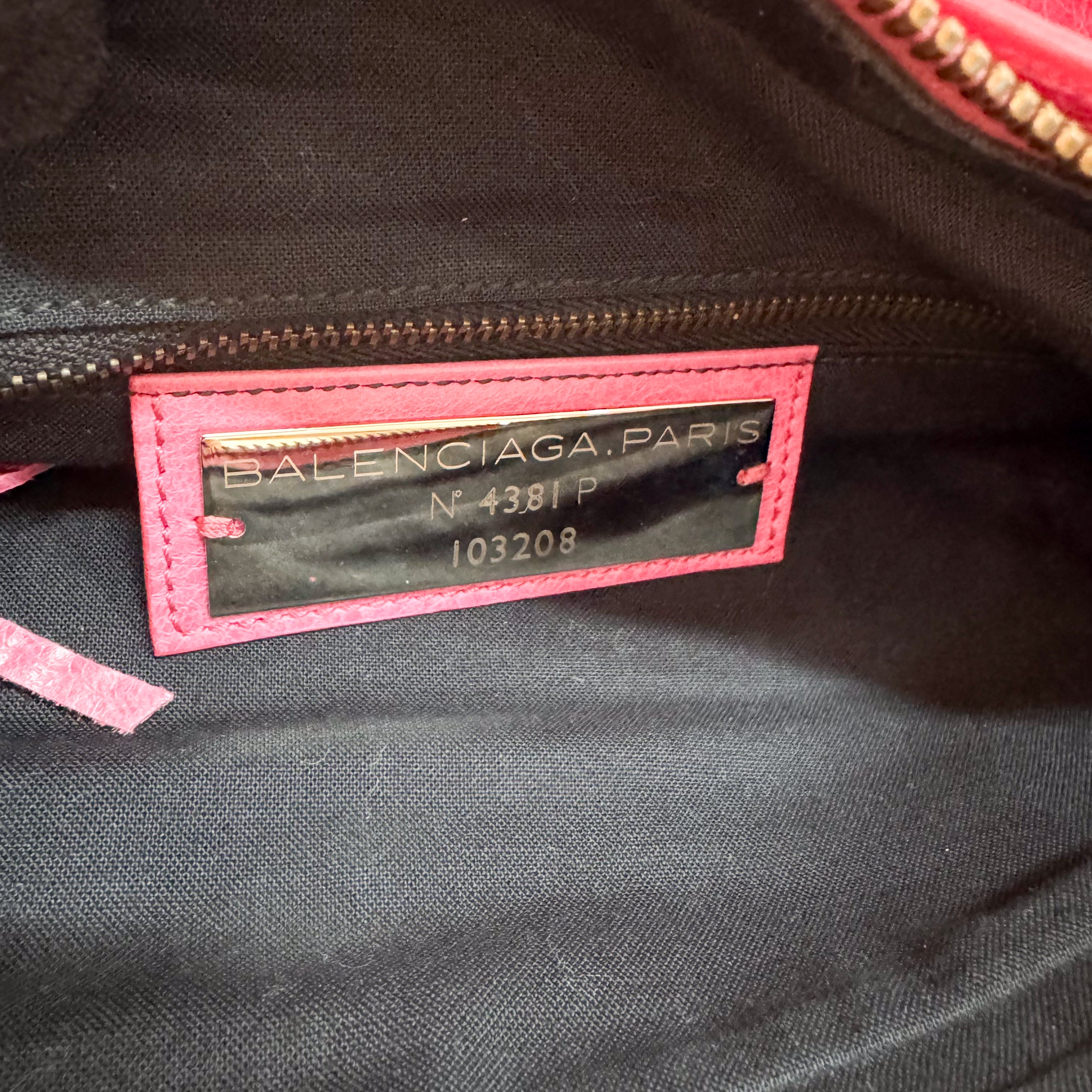 Mini City Pink Leather Two Way Bag