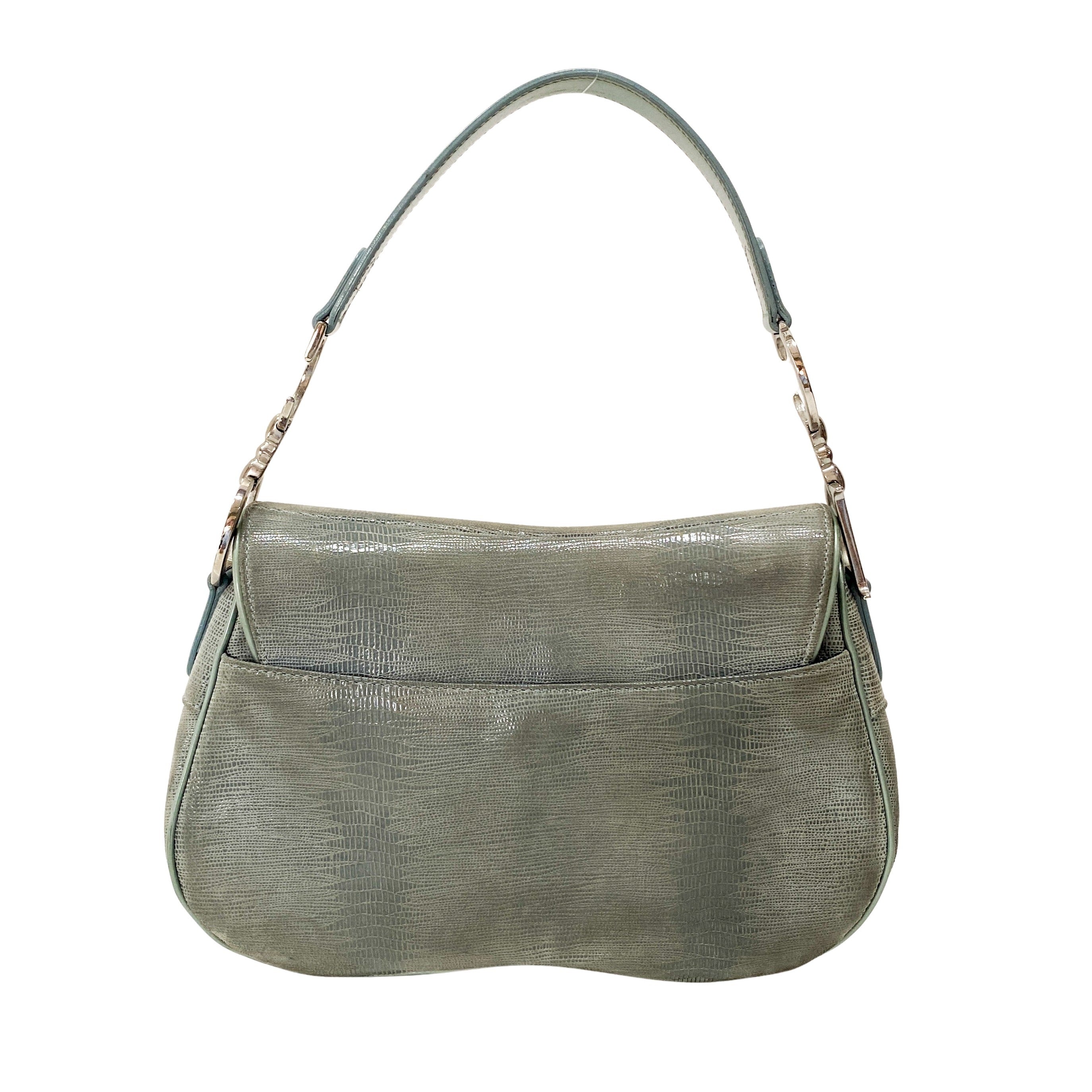 Double Saddle Light Blue Shoulder Bag