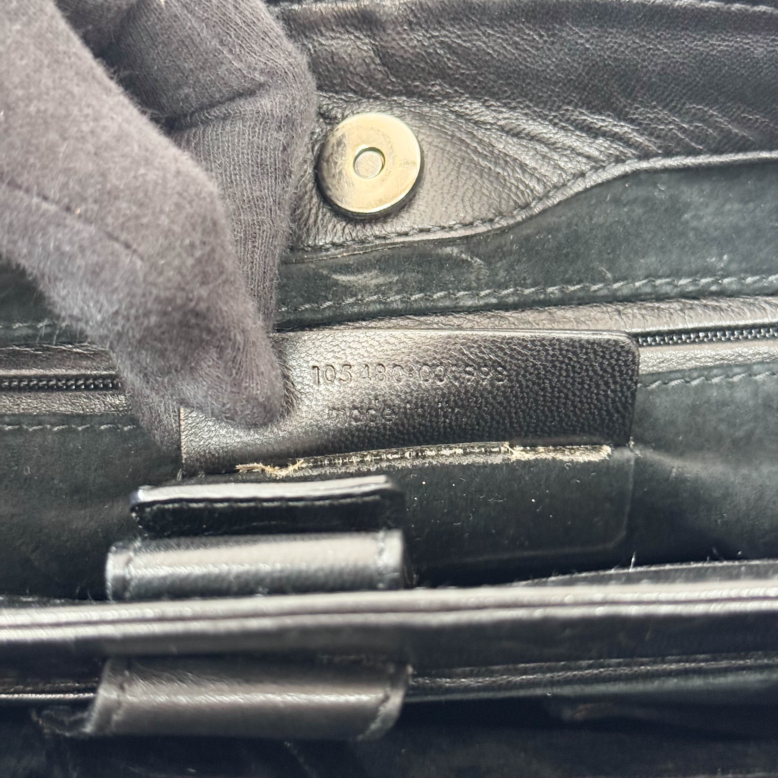 Mombasa Black Leather Shoulder Bag