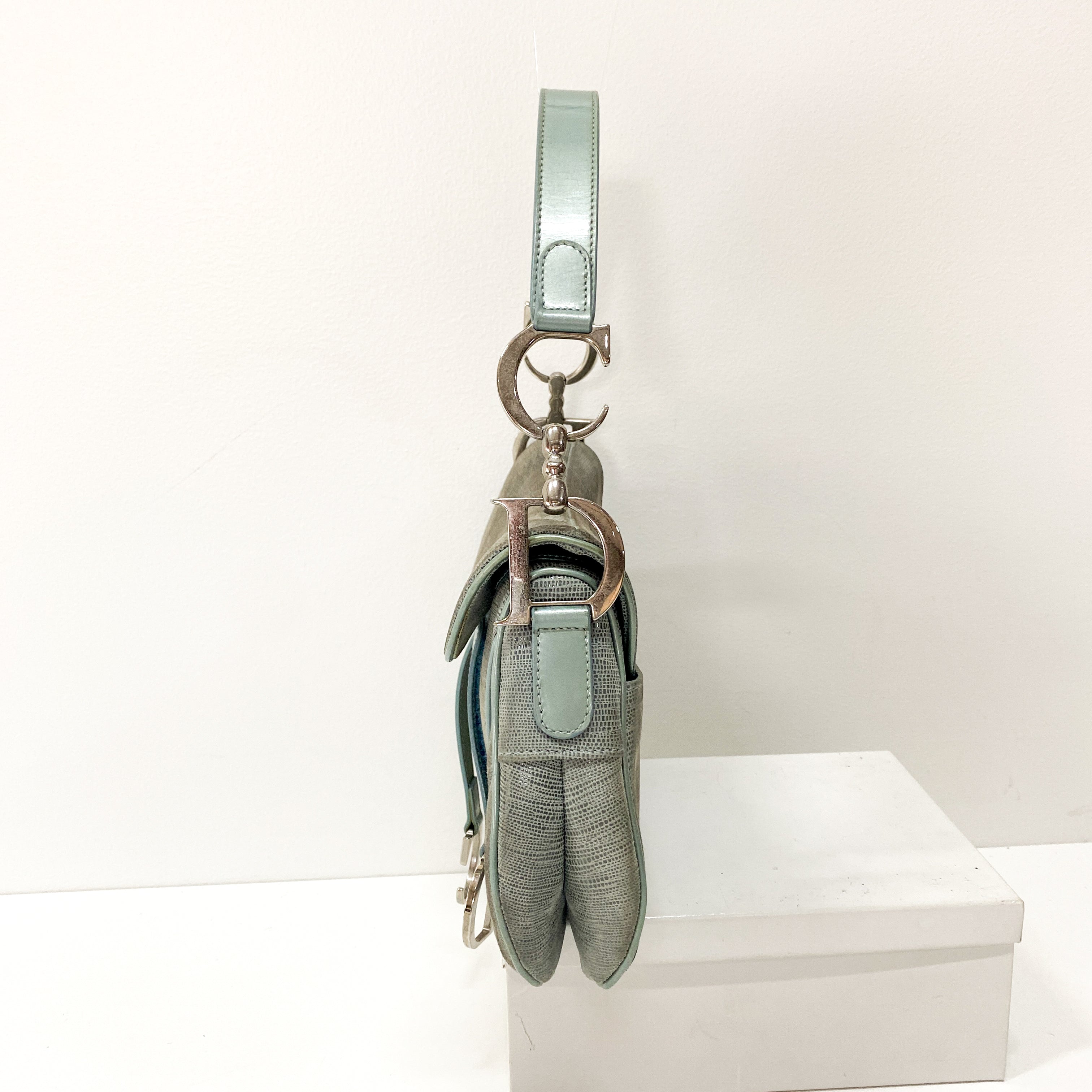 Double Saddle Light Blue Shoulder Bag