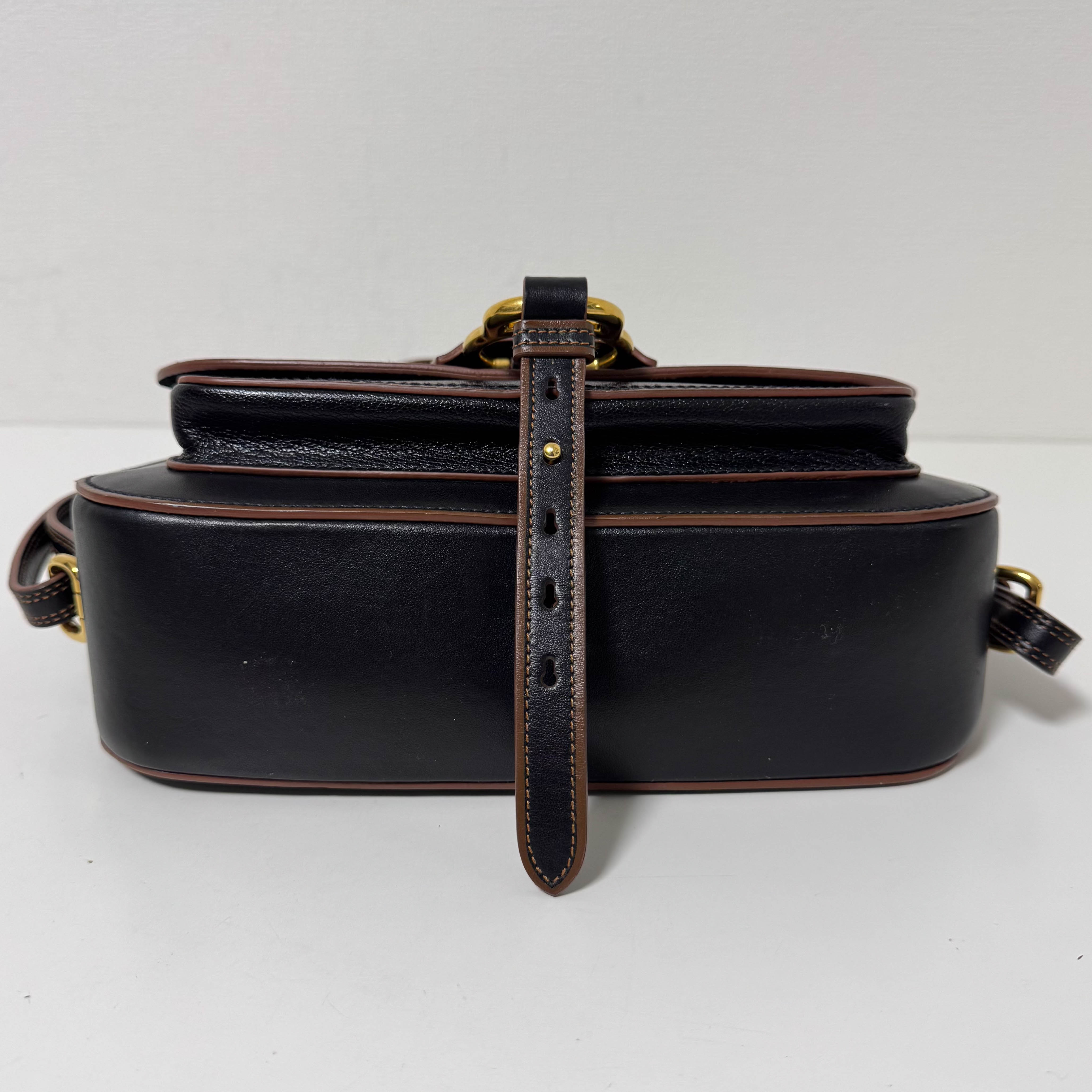 Archive Brown Leather Gold Chain Shoulder Bag