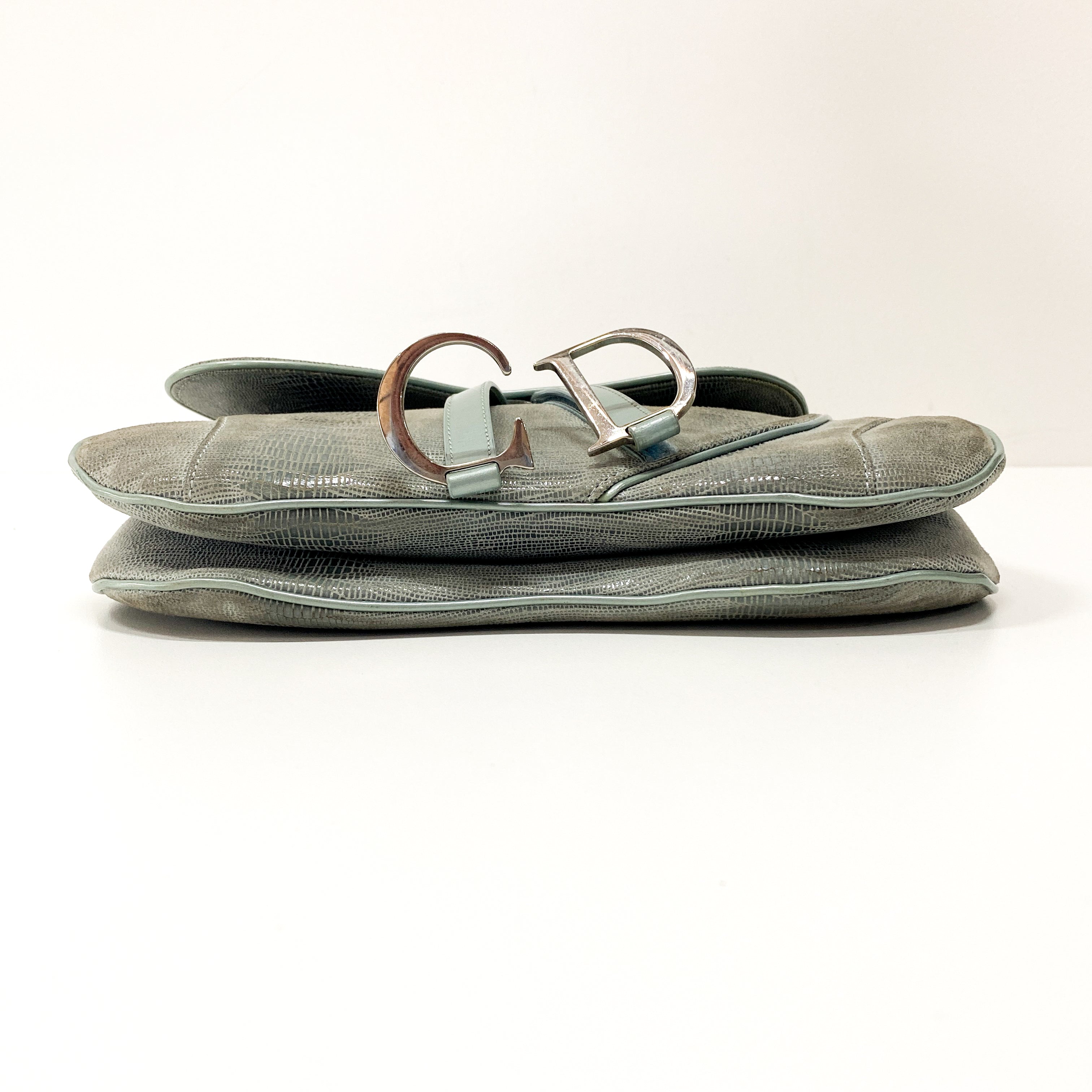 Double Saddle Light Blue Shoulder Bag