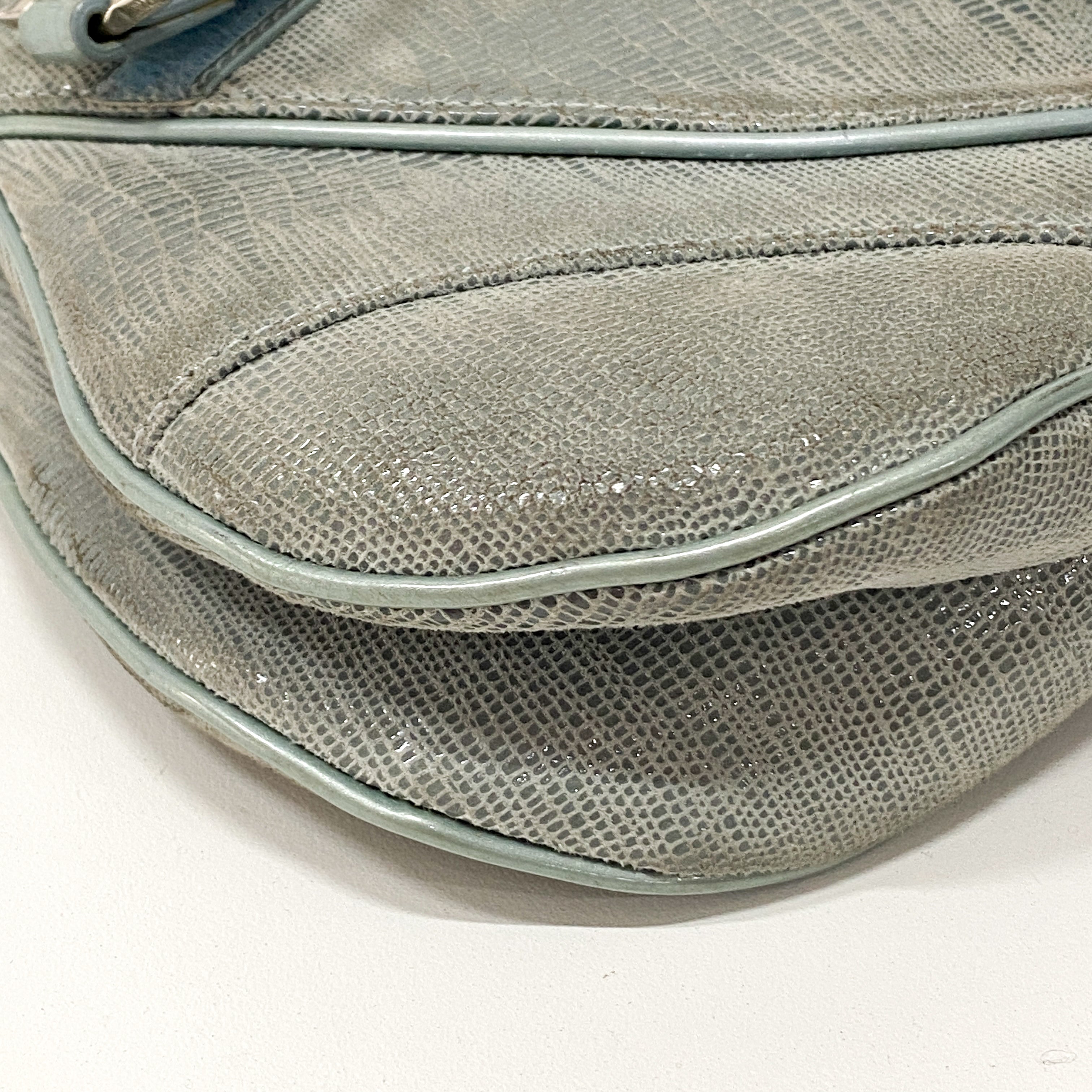 Double Saddle Light Blue Shoulder Bag