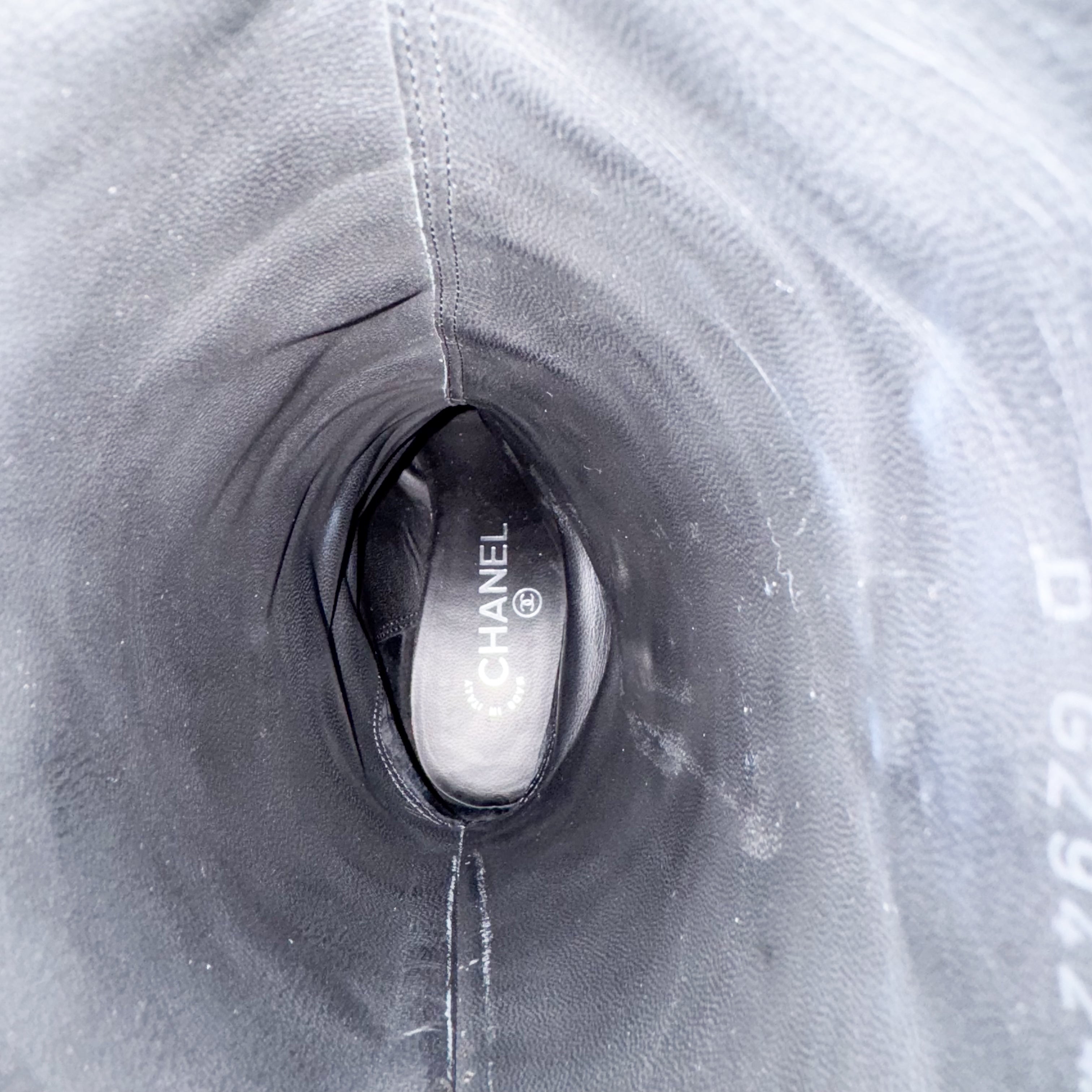 Black Leather Size 36 High Boots