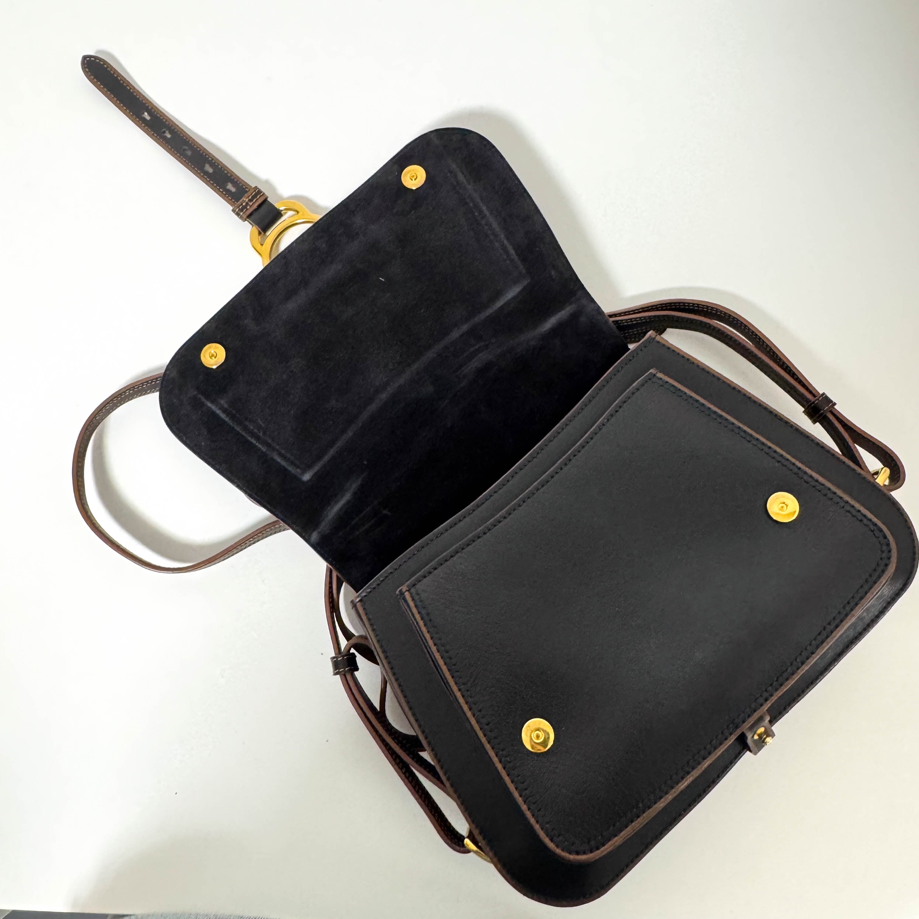 Archive Brown Leather Gold Chain Shoulder Bag