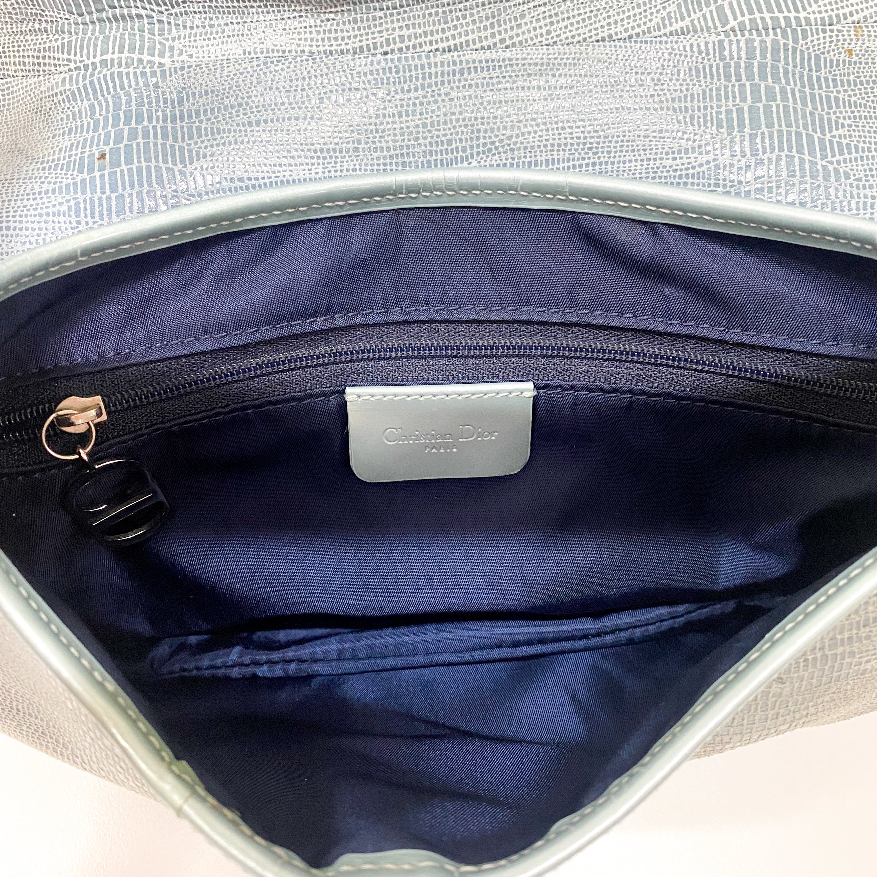 Double Saddle Light Blue Shoulder Bag