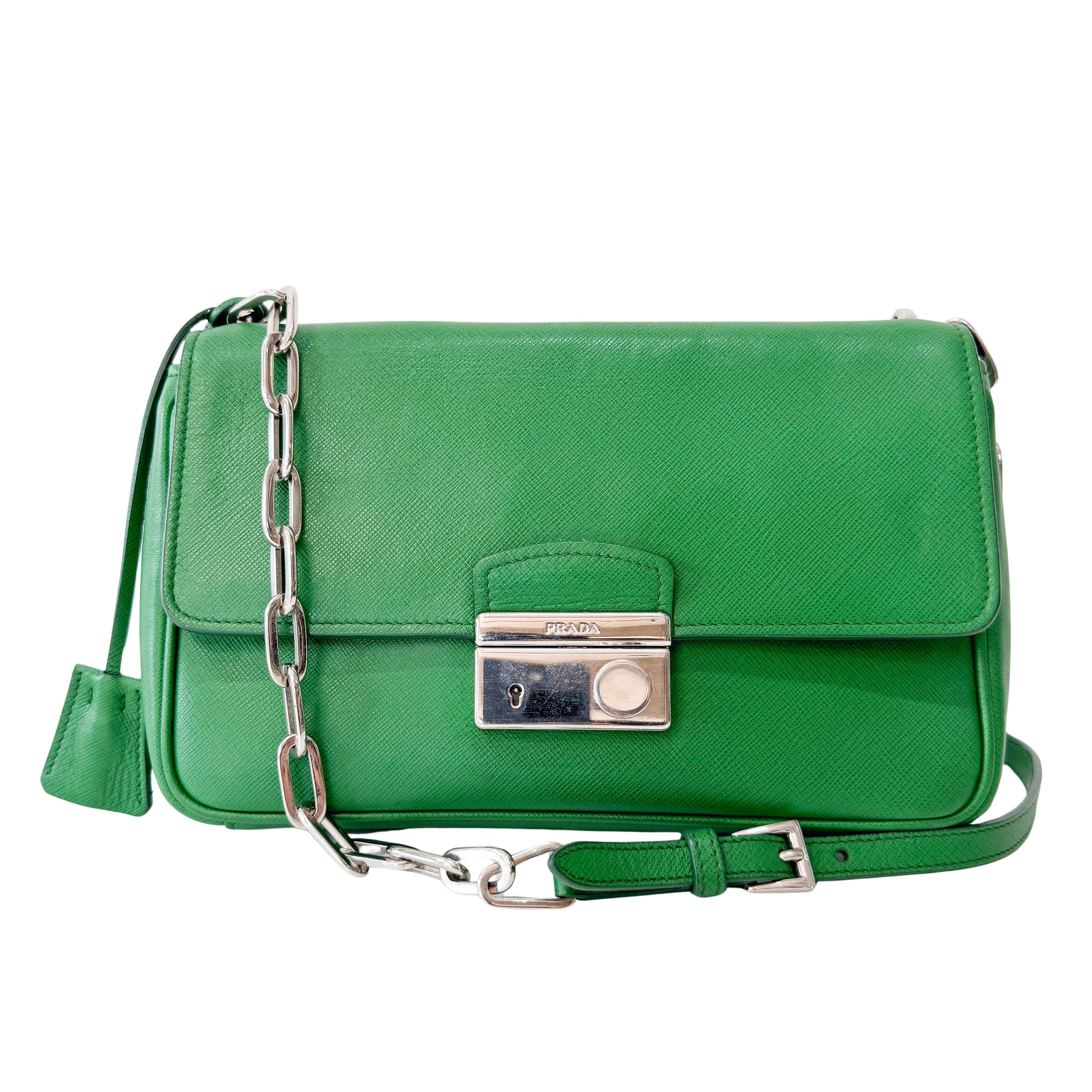 Green Leather Shoulder Bag