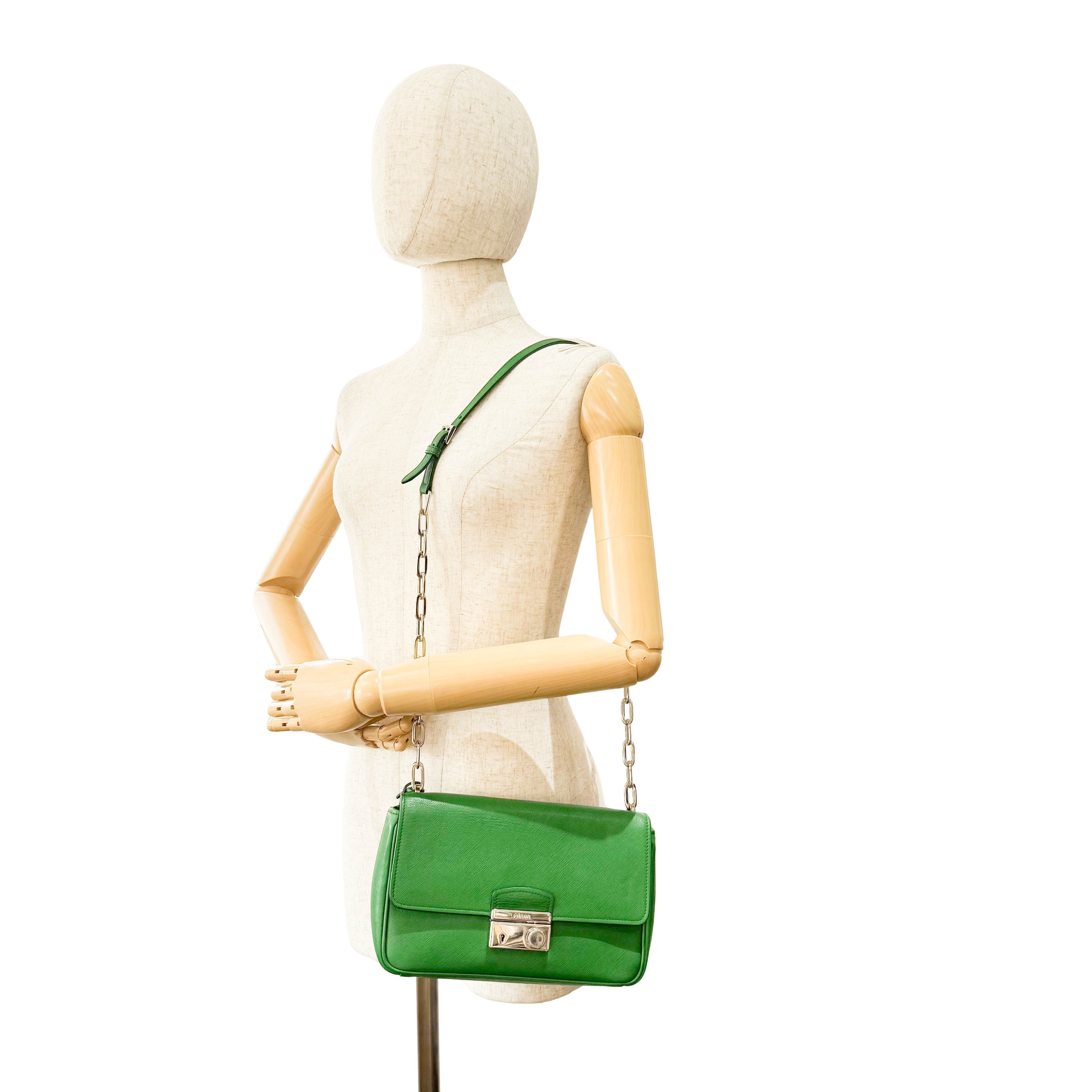 Green Leather Shoulder Bag