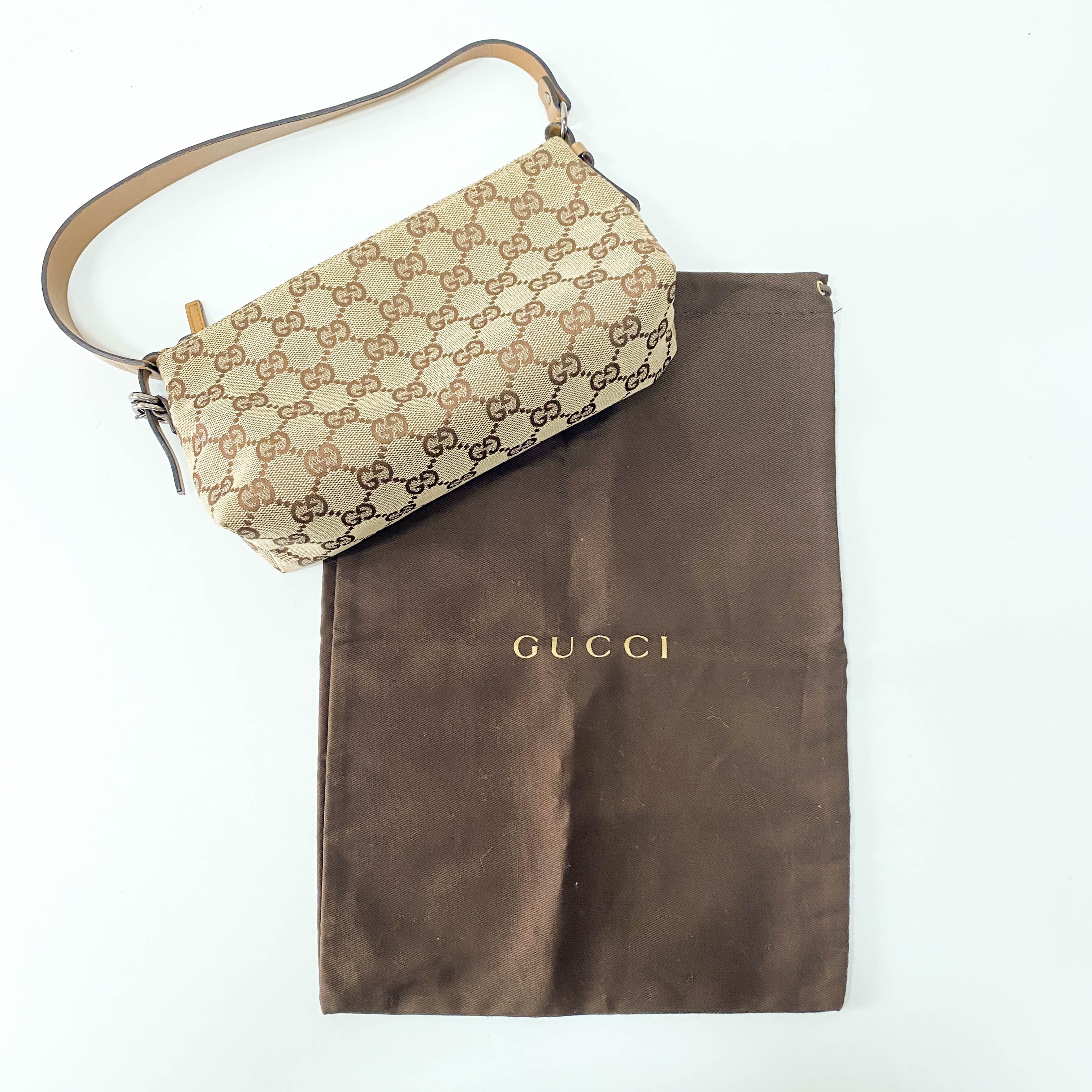 Brown GG Canvas Pochette Bag