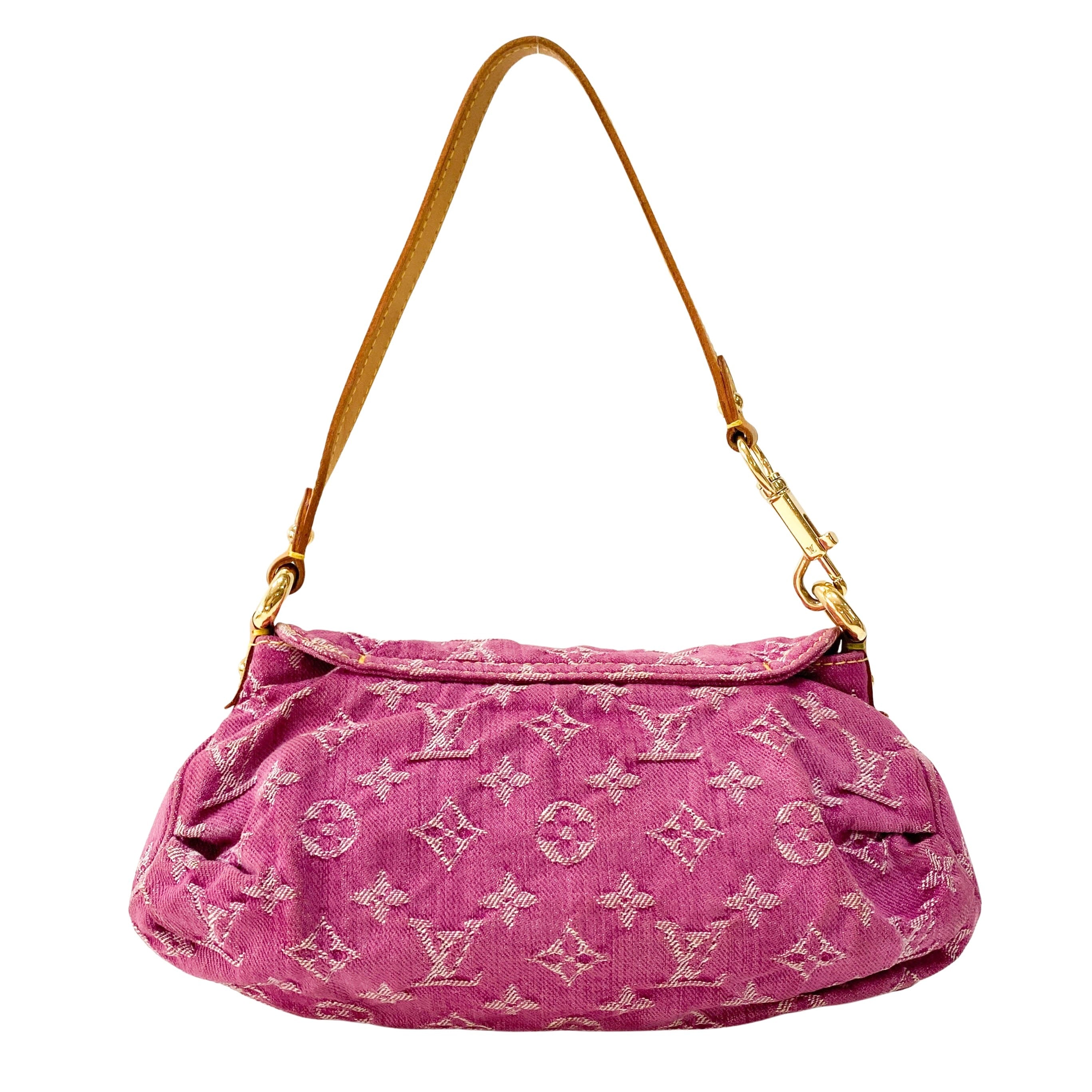 Monogram Pink Denim Mini Pleaty