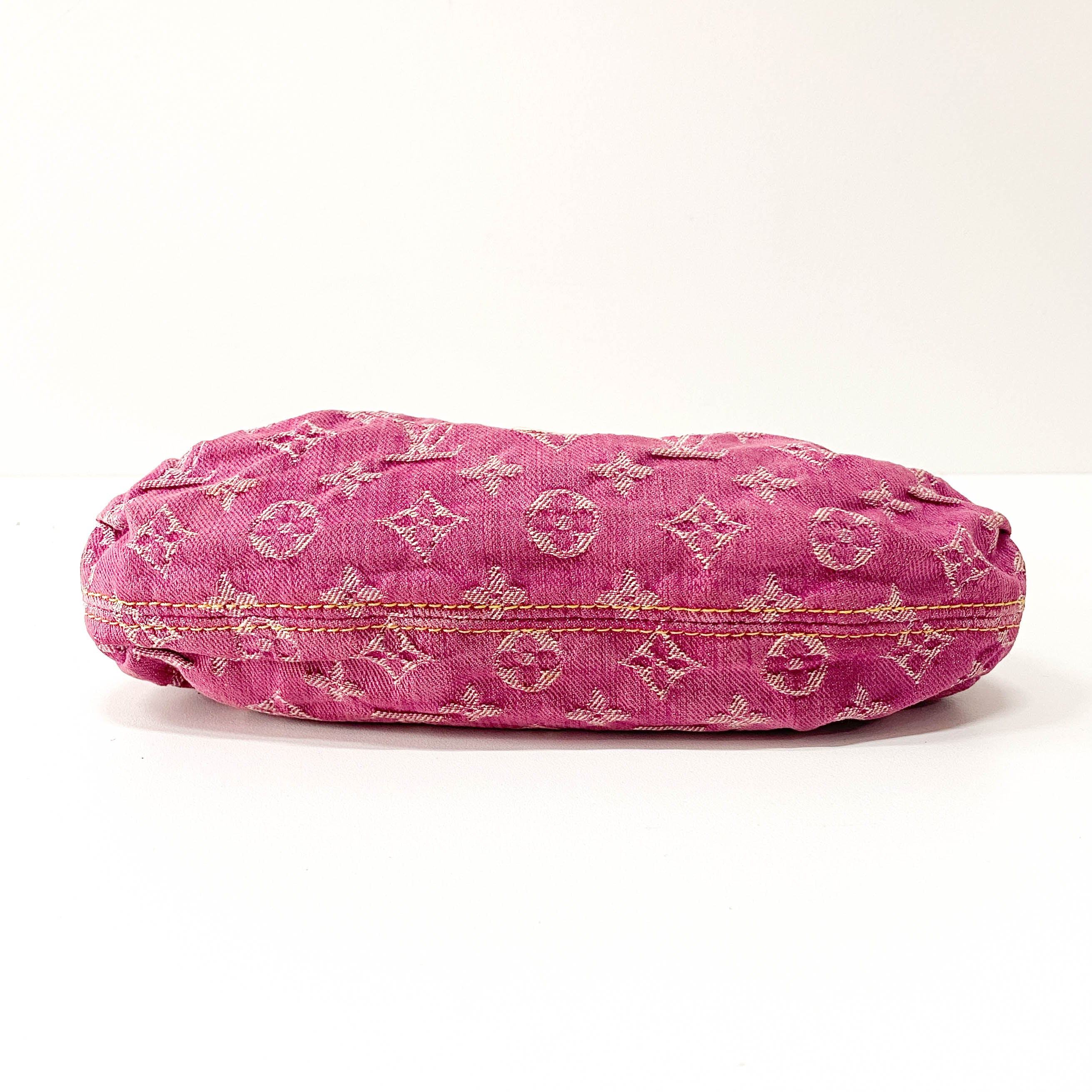 Monogram Pink Denim Mini Pleaty