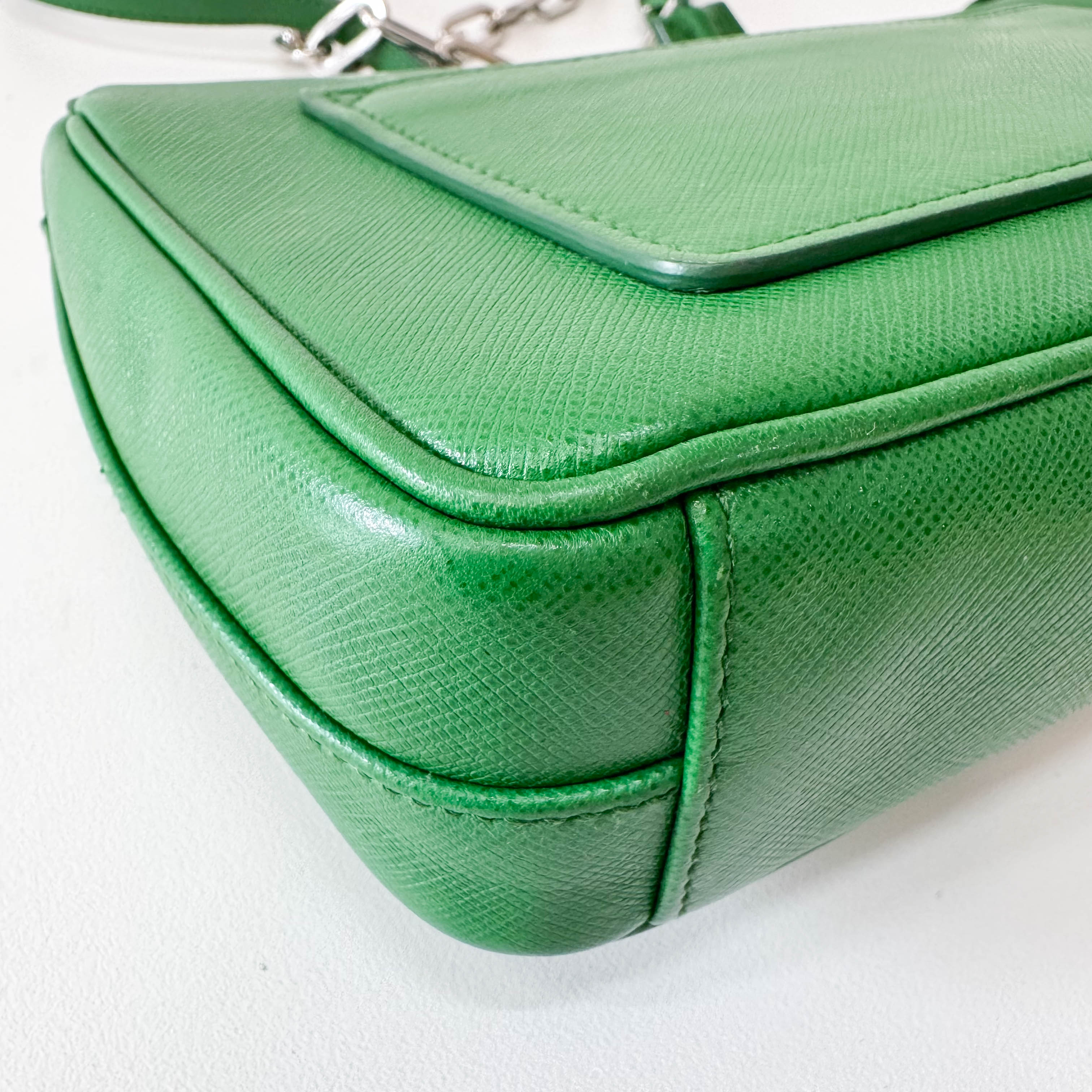 Green Leather Shoulder Bag