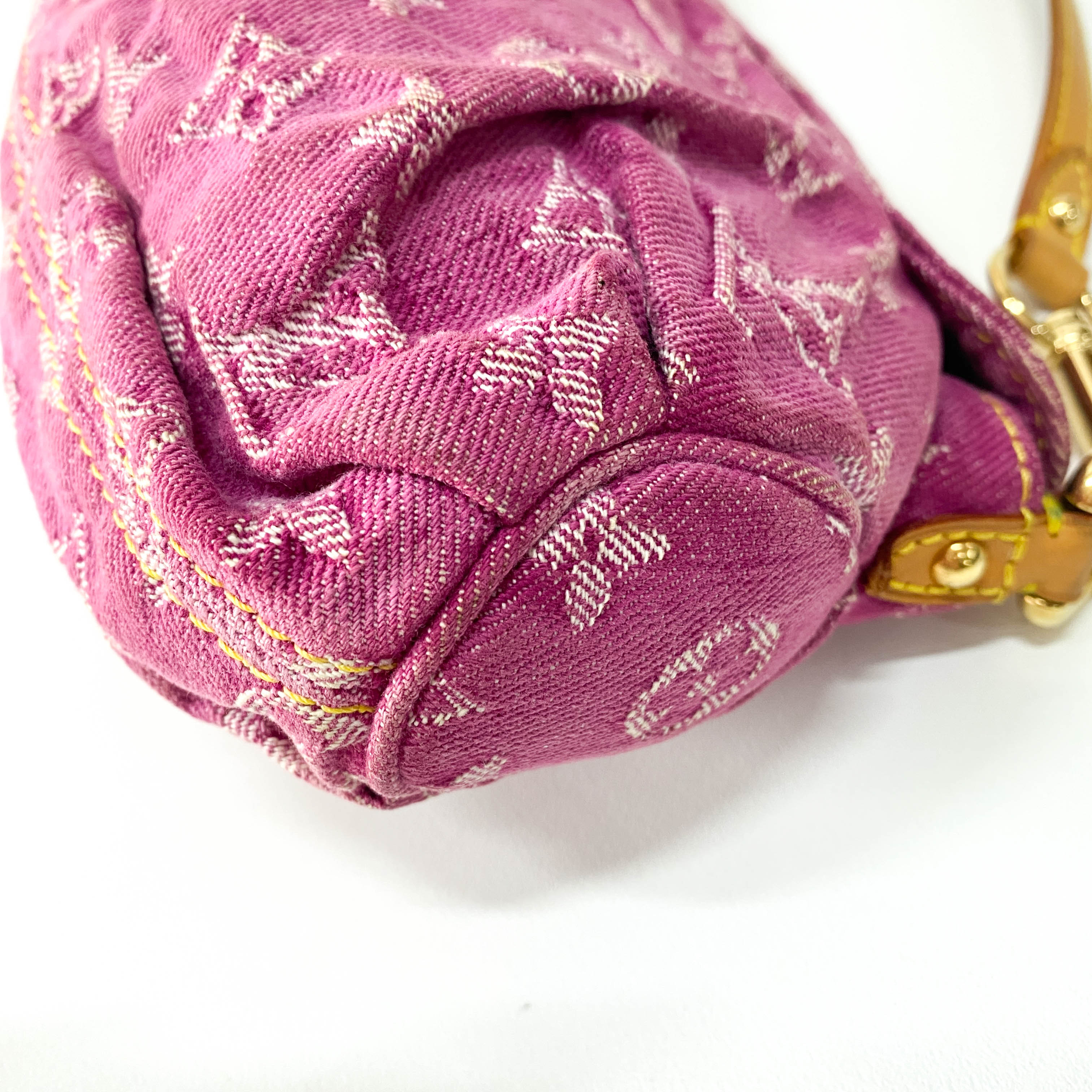 Monogram Pink Denim Mini Pleaty