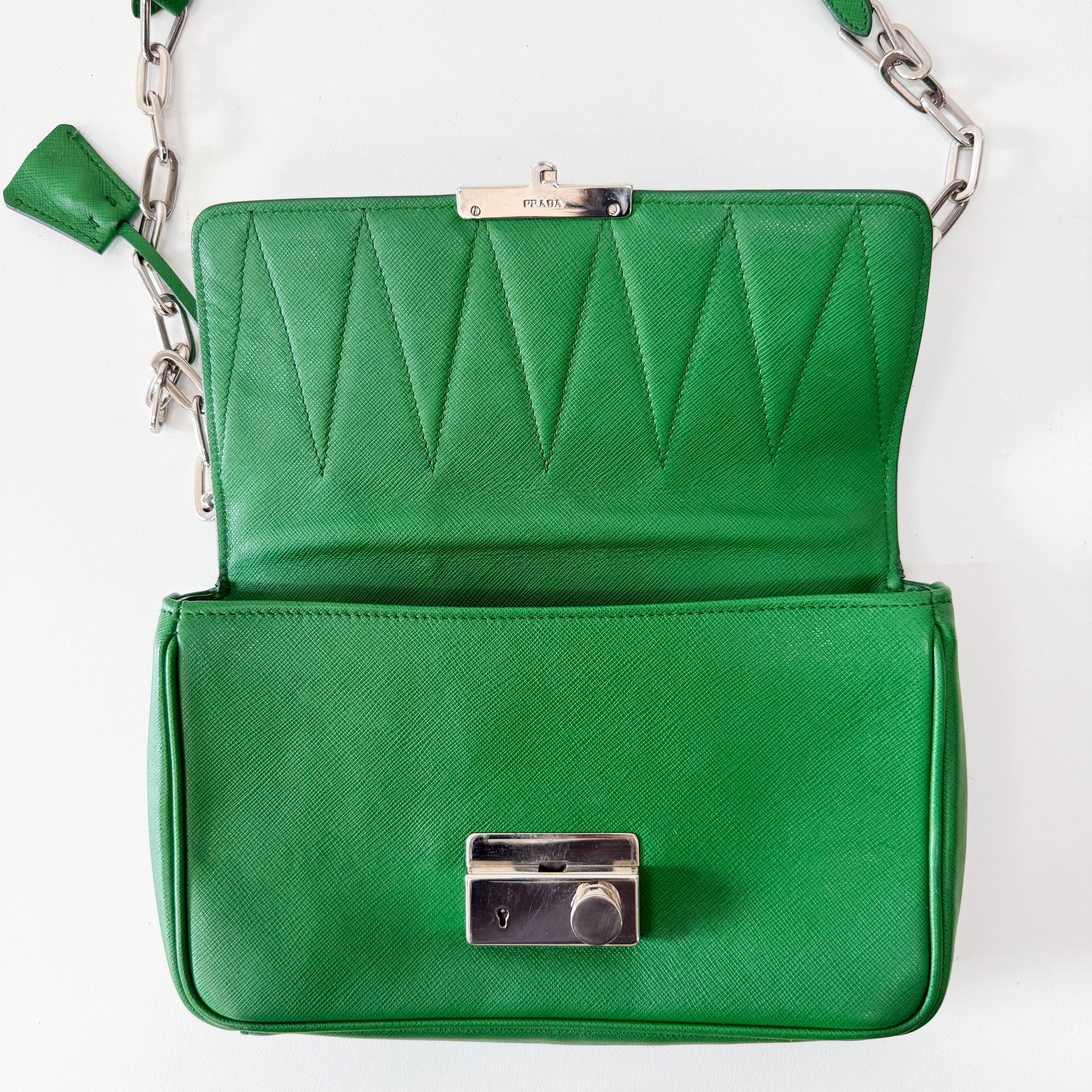 Green Leather Shoulder Bag