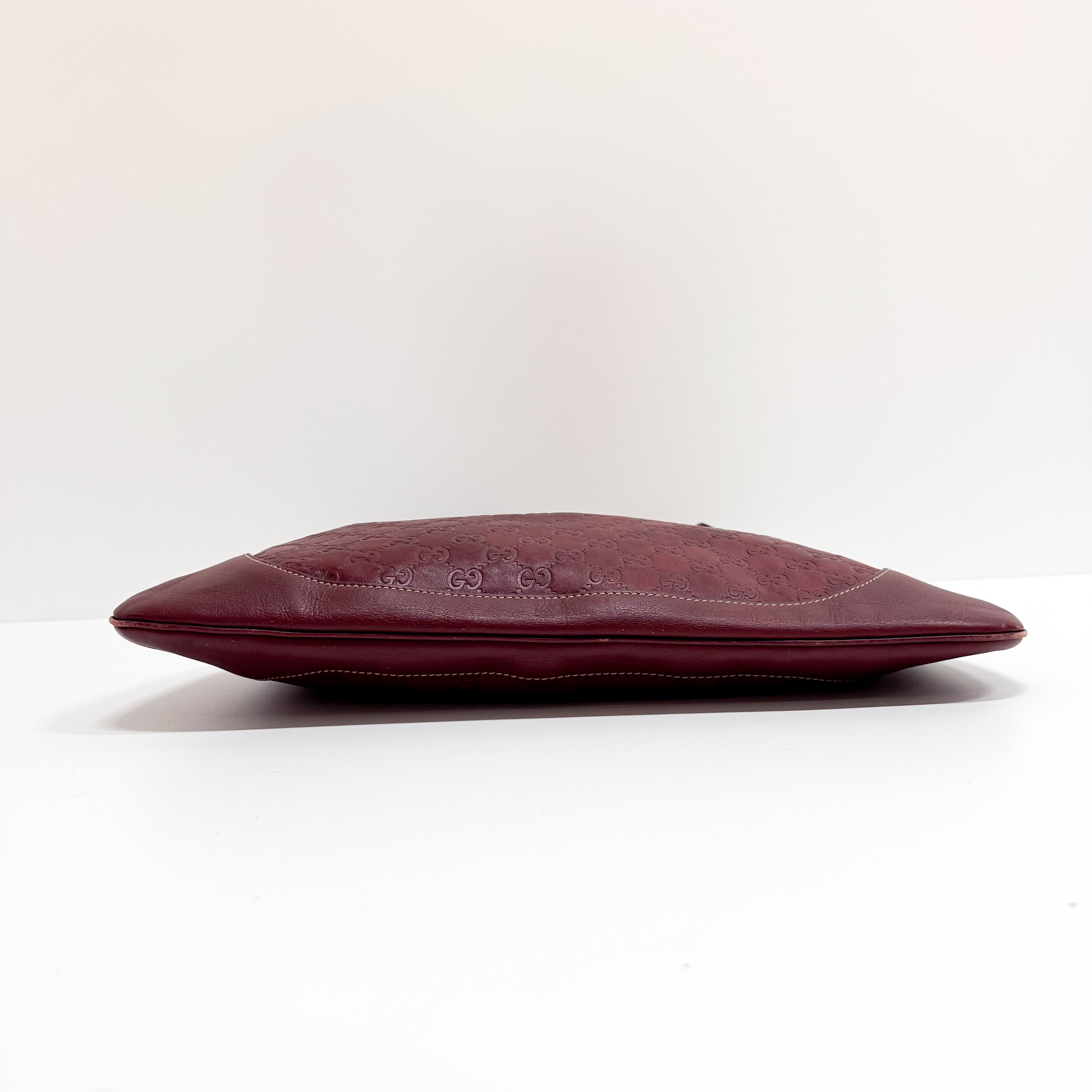 Guccissima Red Leather Hobo Bag