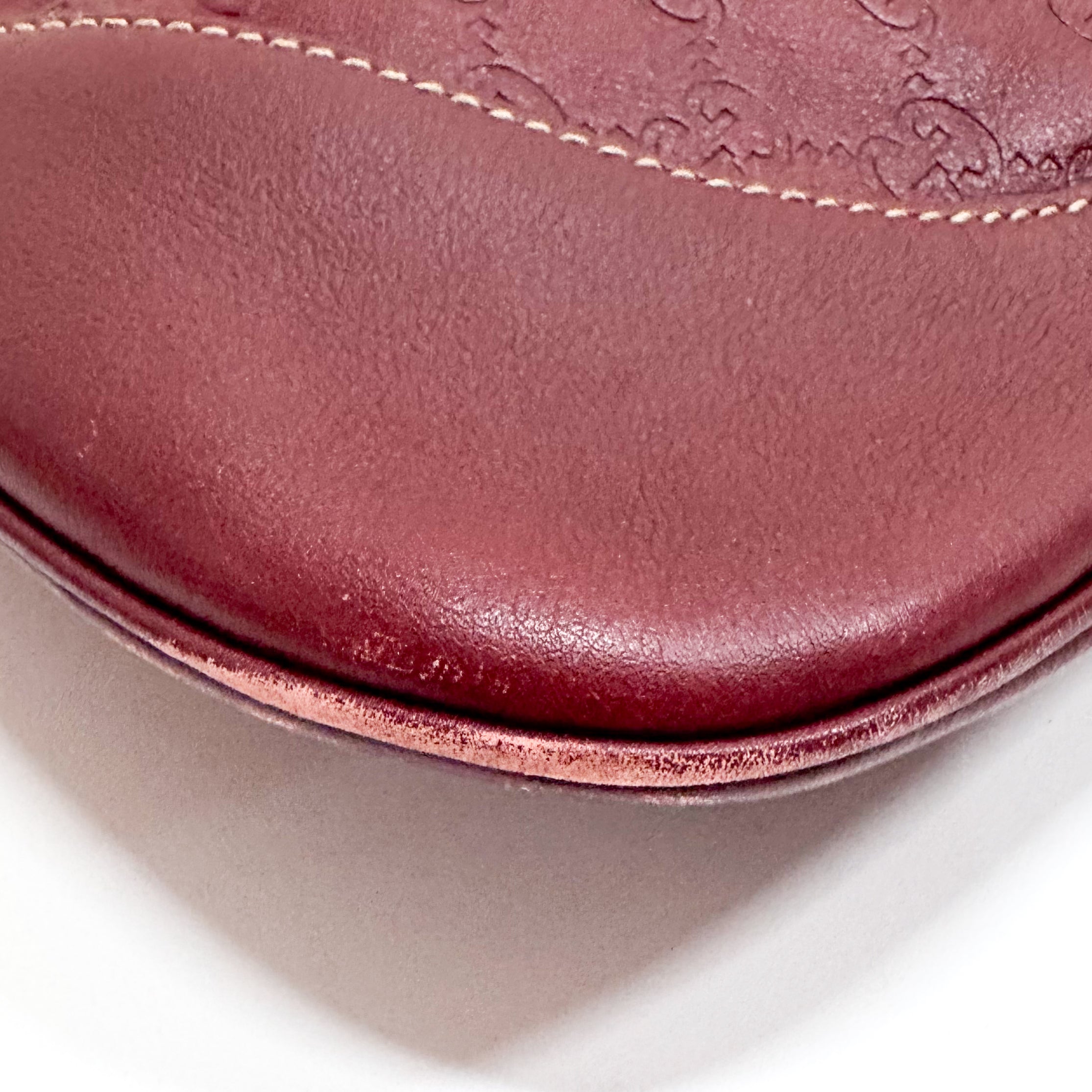 Guccissima Red Leather Hobo Bag