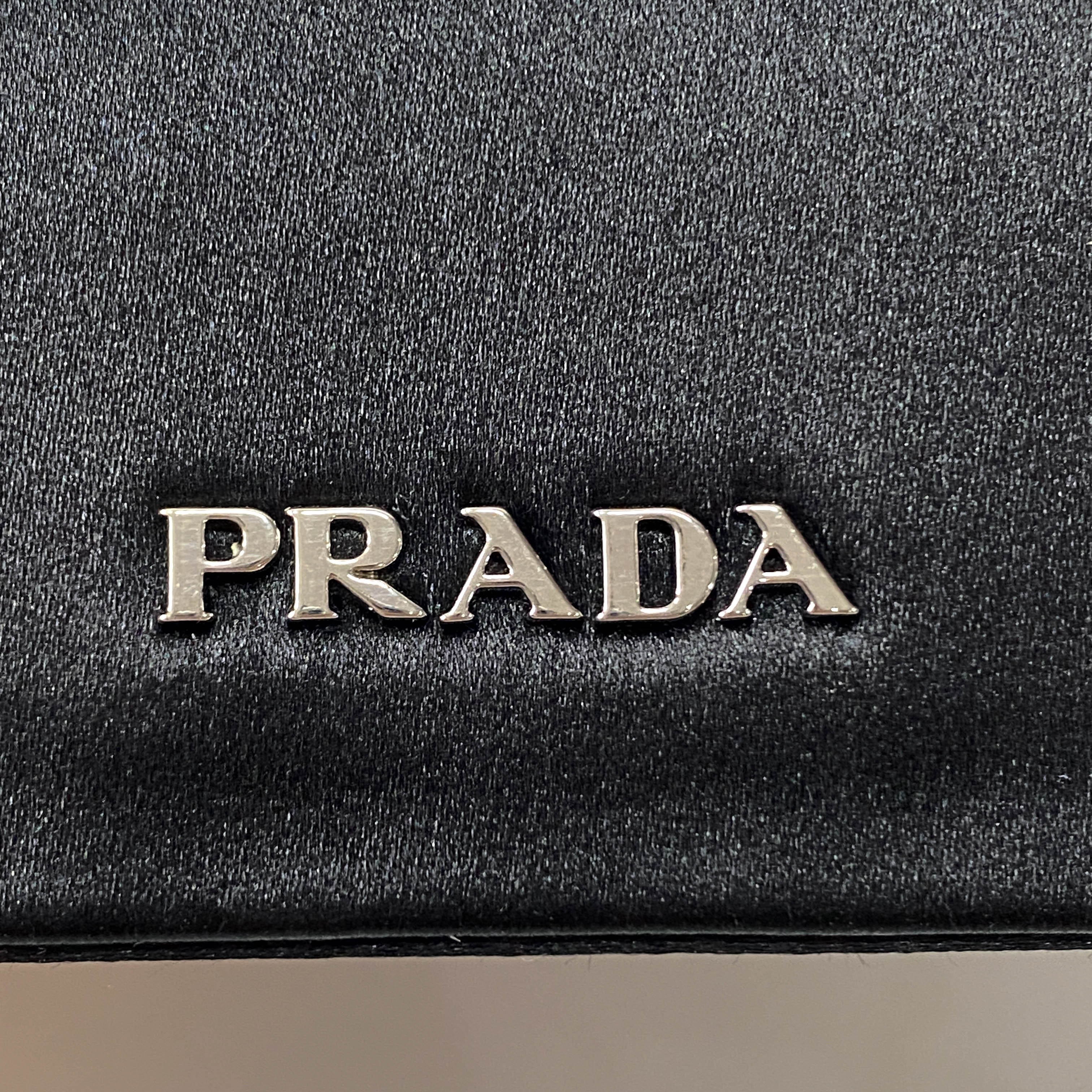 Bijou Black Satin Chain Shoulder Bag